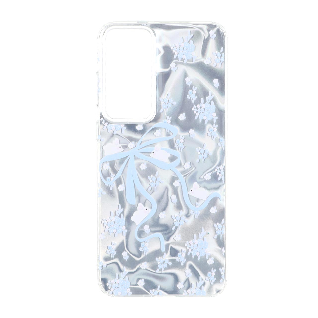 قاب Silver Cloud دور ژله ای طرح خرگوش و پاپیون مناسب برای سامسونگ گلکسی اس ۲۵ اف ای