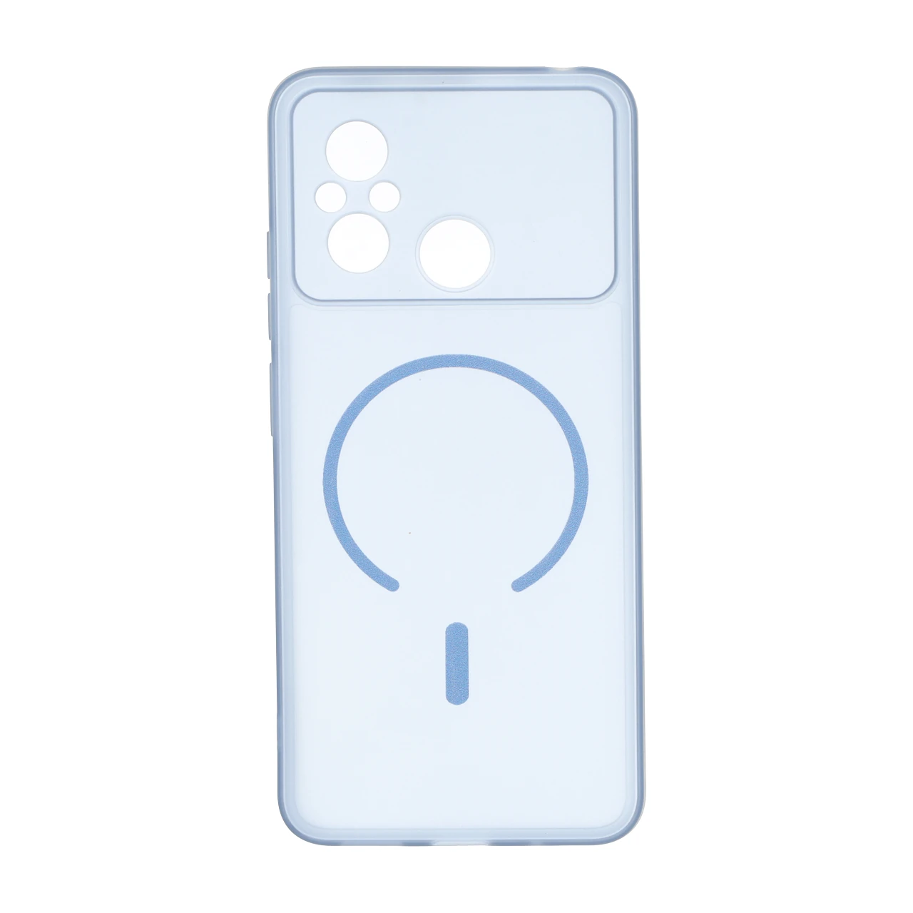 قاب ژله ای مات طرح مگ سیف Power محافظ لنزدار Xiaomi Redmi 12C / Redmi 11A / Poco C55 - آبی