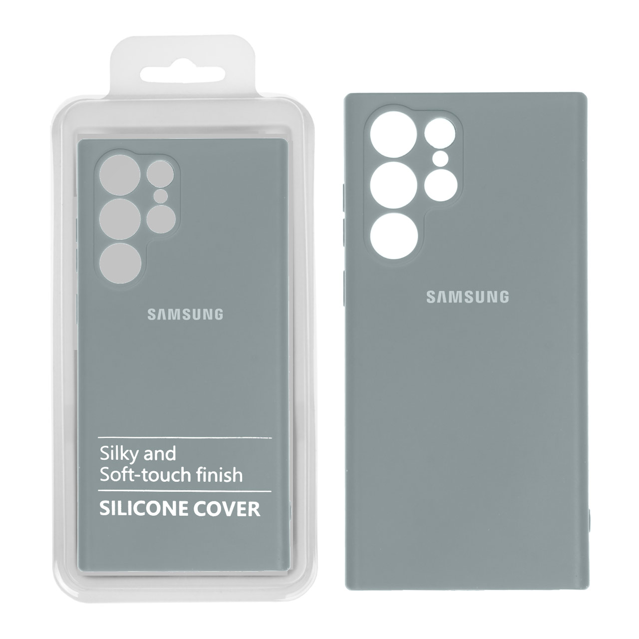 قاب نیو سیلیکون محافظ لنزدار RFF مدل Samsung Galaxy S22 Ultra - آبی فیلی (پک دار)