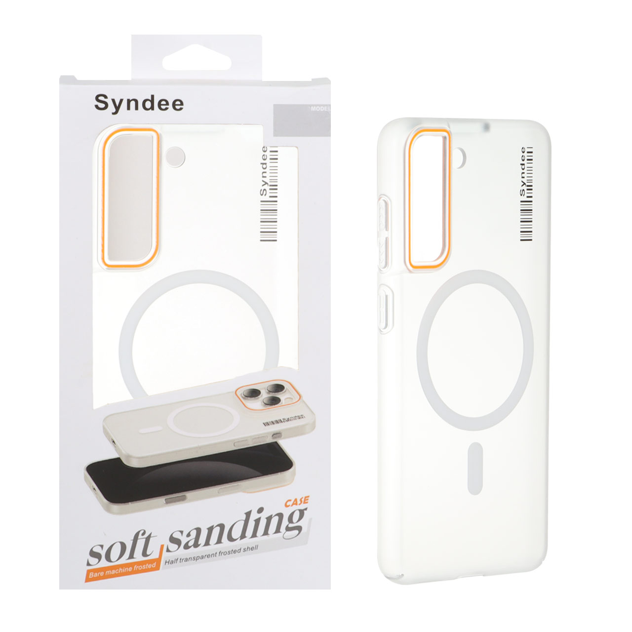 قاب اورجینال Syndee پشت مات MagSafe مدل Samsung Galaxy S21 FE - سفید (پک دار )