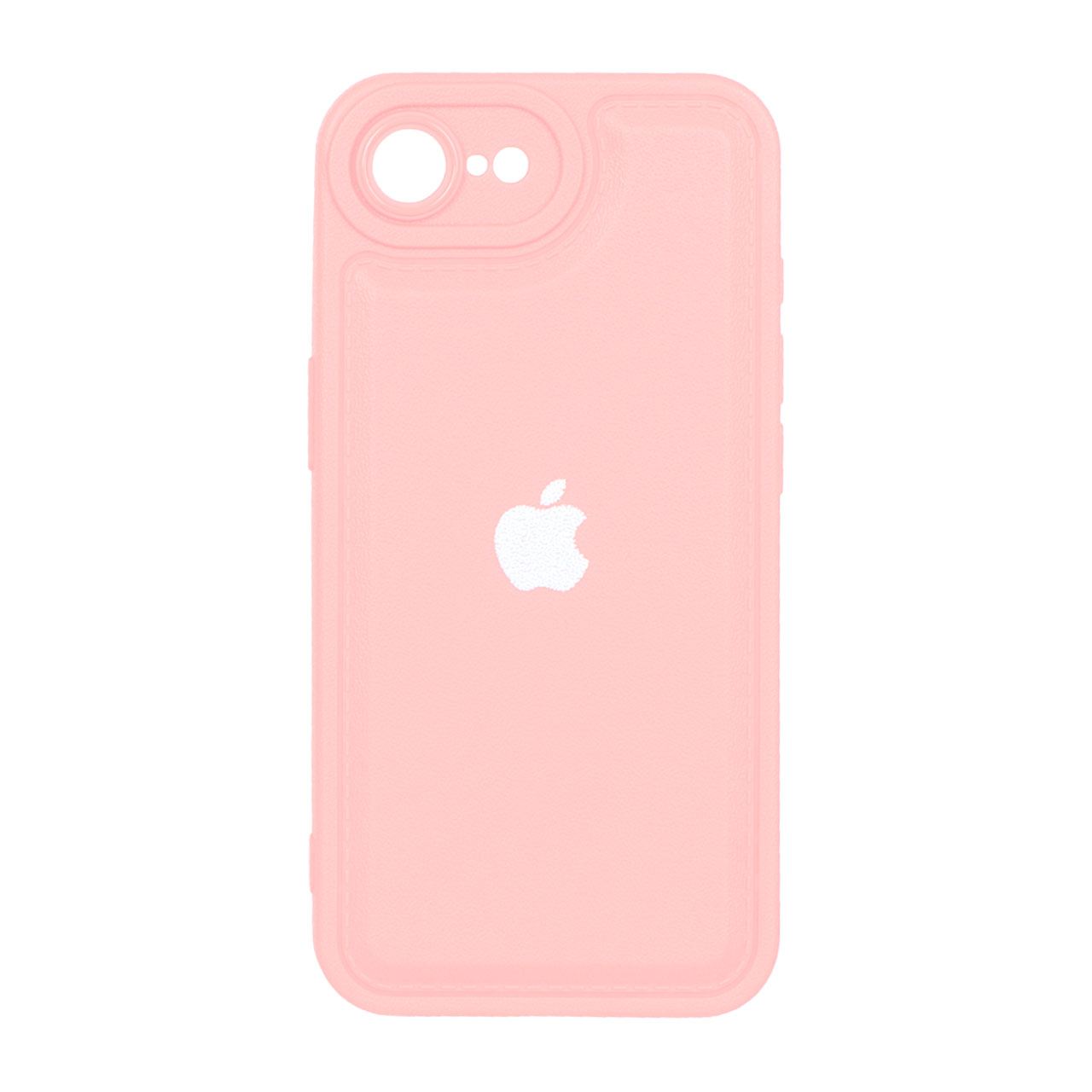 قاب Texture پافر ساده لوگودار Apple iPhone 16e - صورتی
