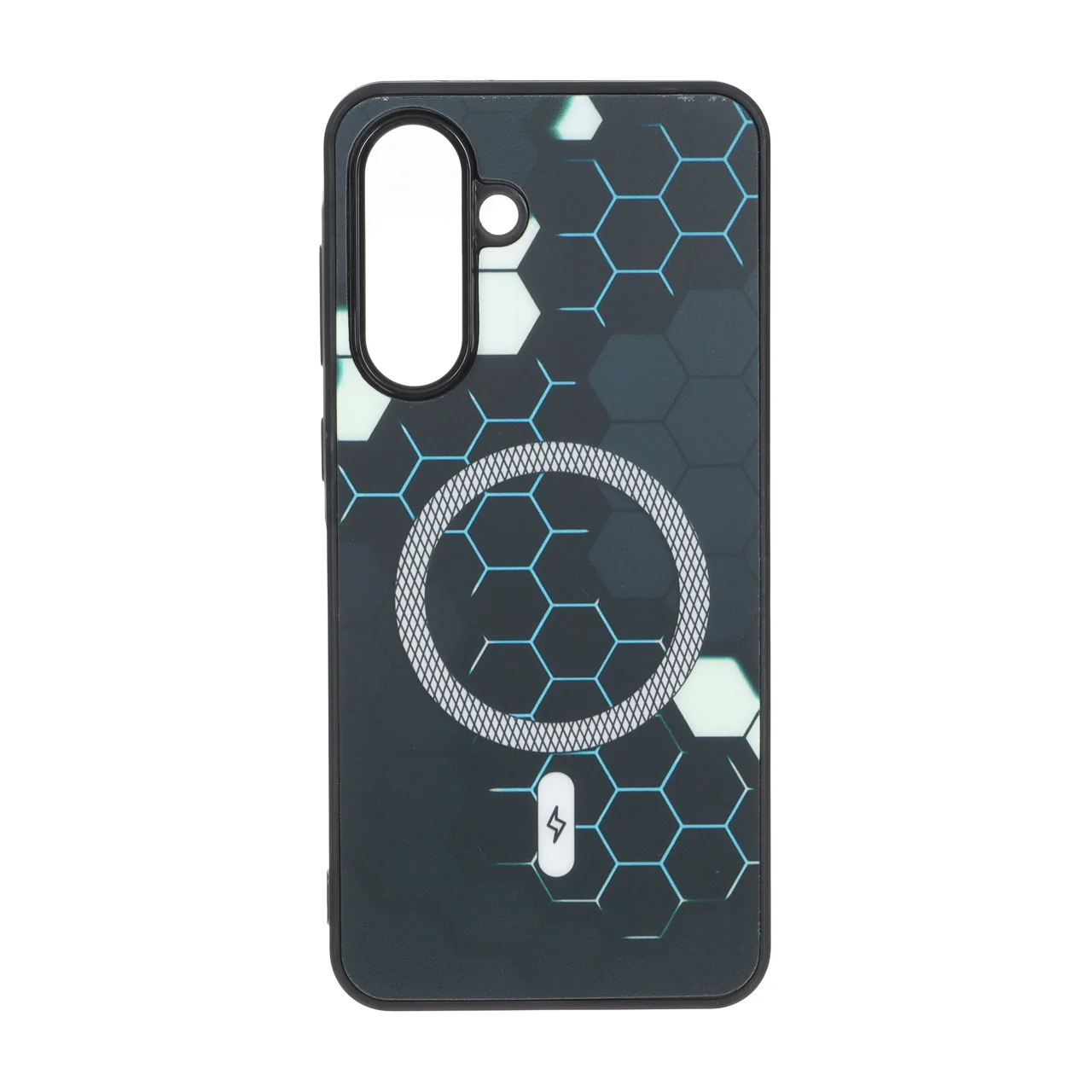 قاب طرح Hexagon مگ سیف هاشور دار کرم مناسب برای سامسونگ گلکسی A56 و A36