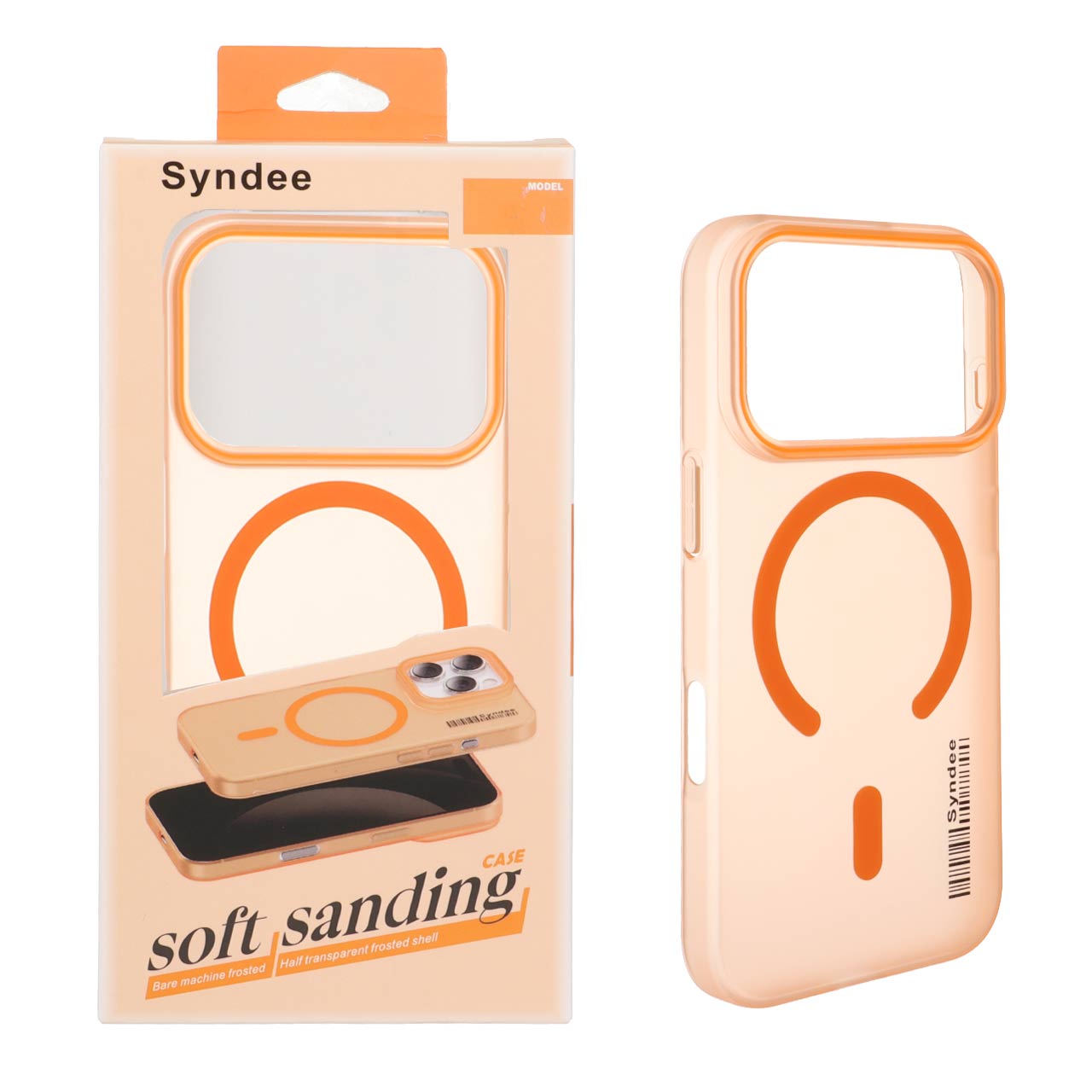 قاب اورجینال Syndee پشت مات MagSafe مدل Apple iPhone 17 Pro - نارنجی (پک دار )