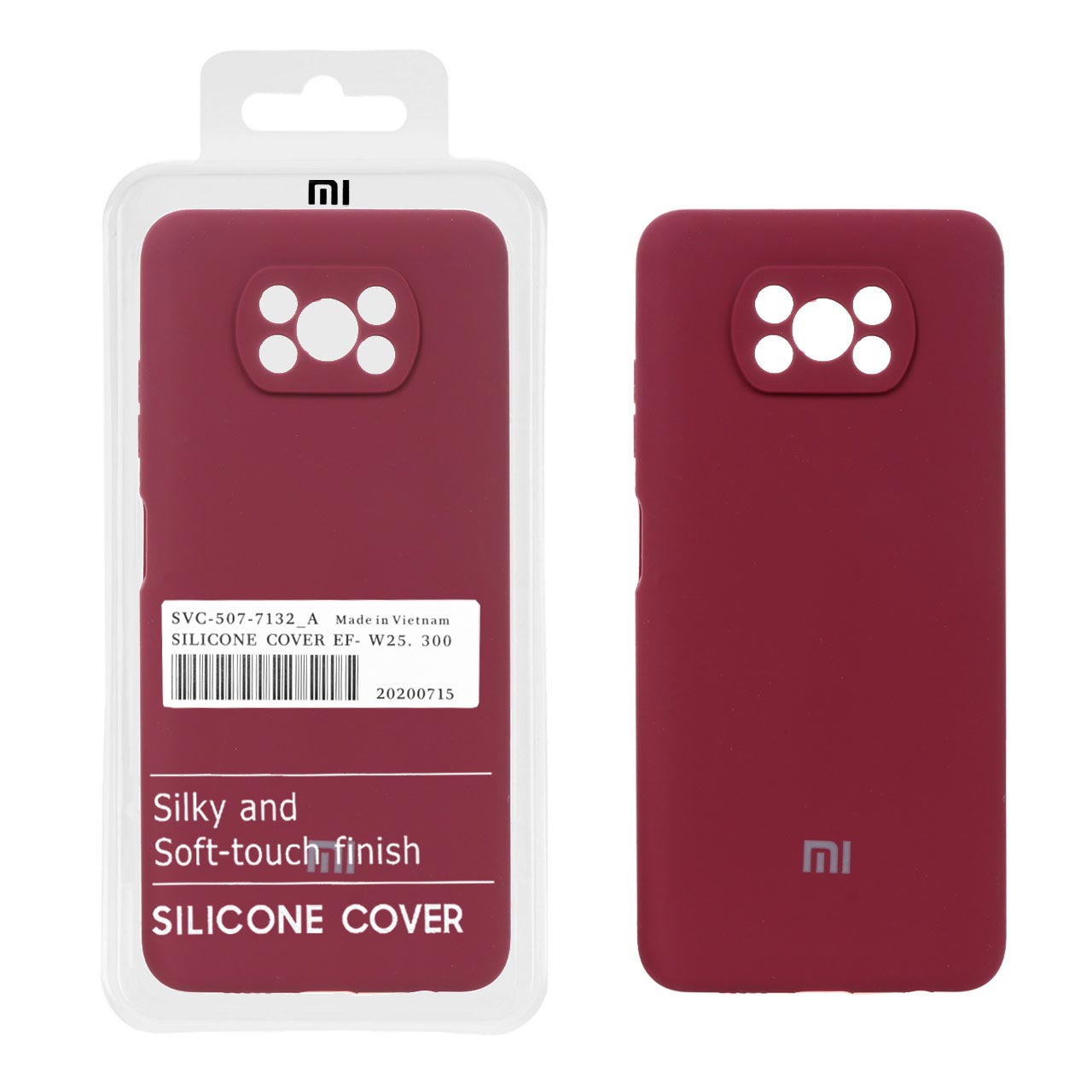 قاب سیلیکونی پاک کنی زرشکی مناسب برای شیائومی پوکو X3 / پوکو X3 پرو / پوکو X3 NFC