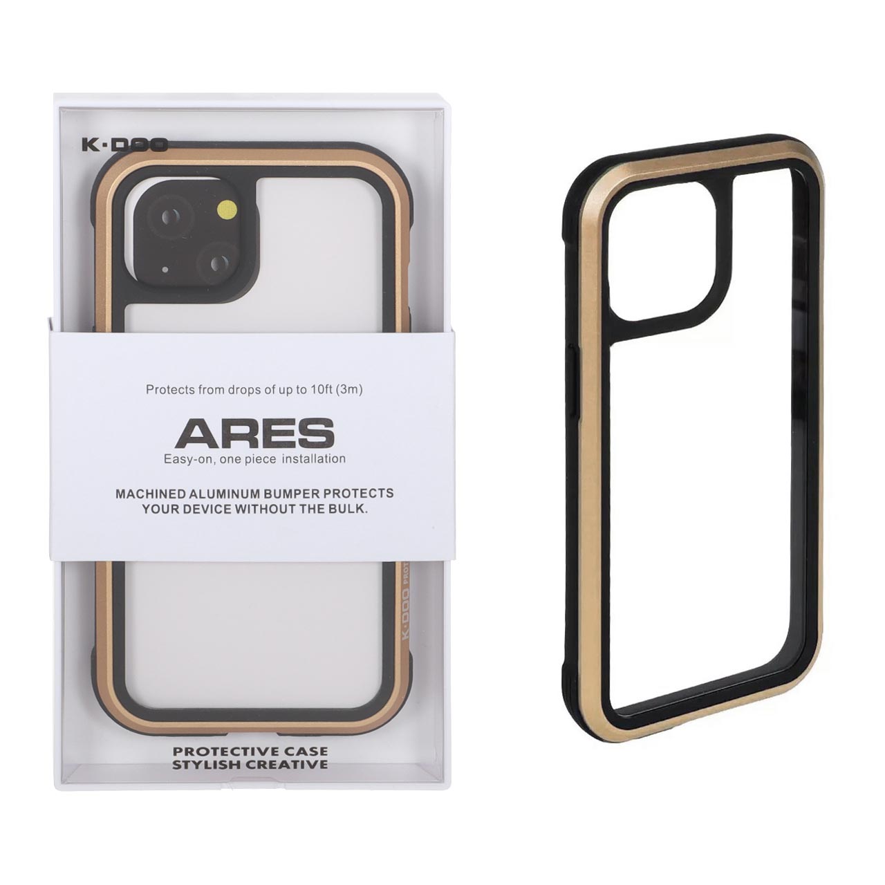 قاب Original KZDoo Ares مدل Apple iPhone 13 / iPhone 14 - طلایی