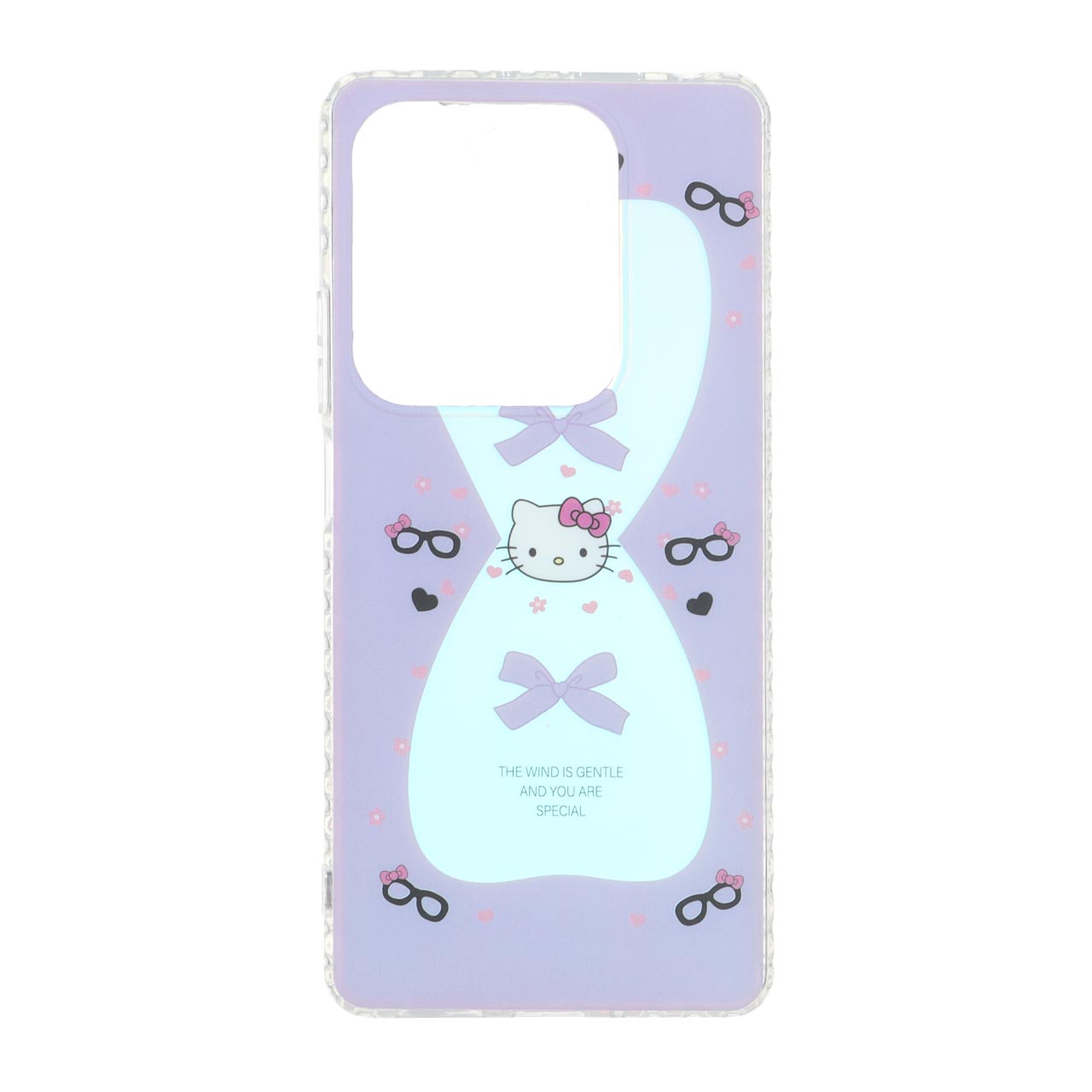 قاب طرح Kitty هولوگرامی مات دور ژله ای بنفش مناسب برای شیائومی ردمی نوت 14 اس / ردمی نوت 13 پرو 4 جی / پوکو ام 6 پرو 4 جی