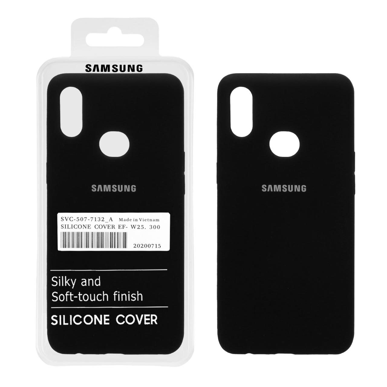 قاب سیلیکونی پاک کنی اورجینال درجه یک Samsung A10S - مشکی (پک دار)