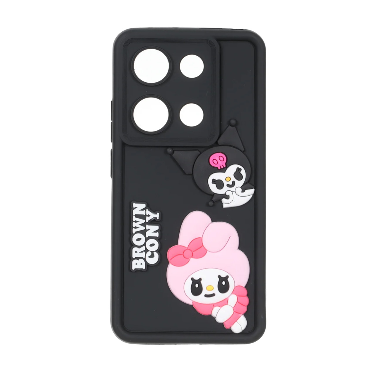 قاب Solid Case عروسک برجسته طرح Kuromi و My Melody محافظ لنزدار مناسب برای شیائومی ردمی نوت ۱۴ اس / نوت ۱۳ پرو 4G / پوکو ام ۶ پرو 4G