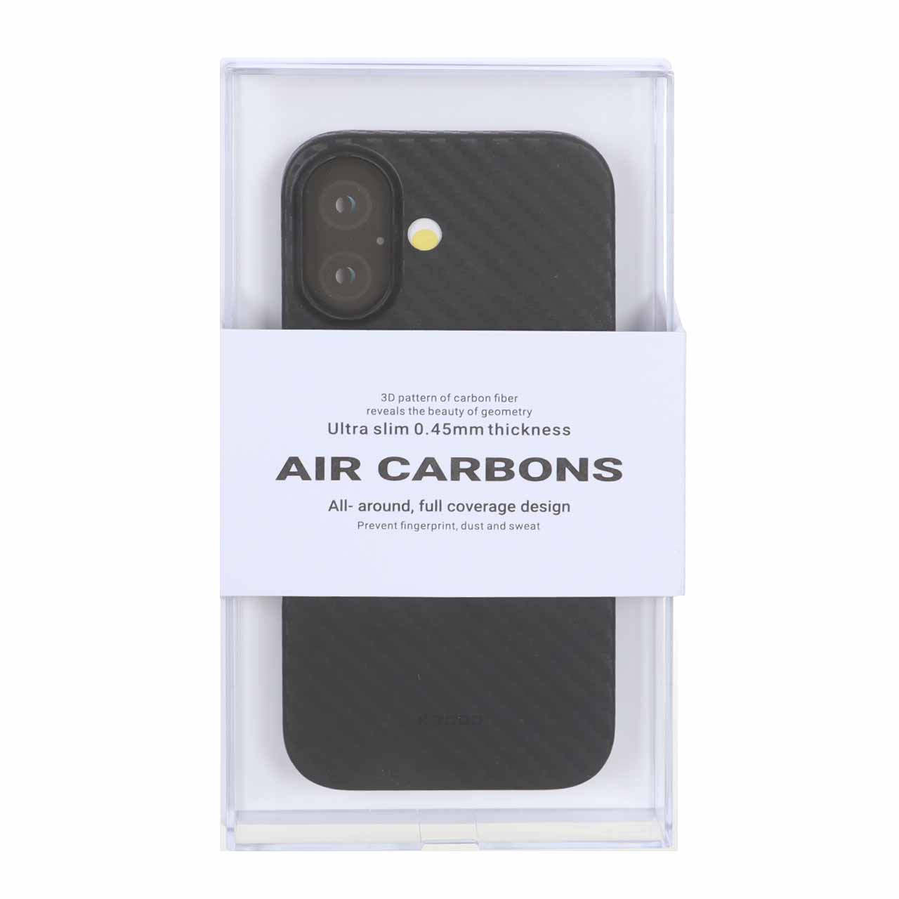 قاب محافظ لنزدار Original KZDoo Air Carbon مدل Apple iPhone 17 - مشکی 