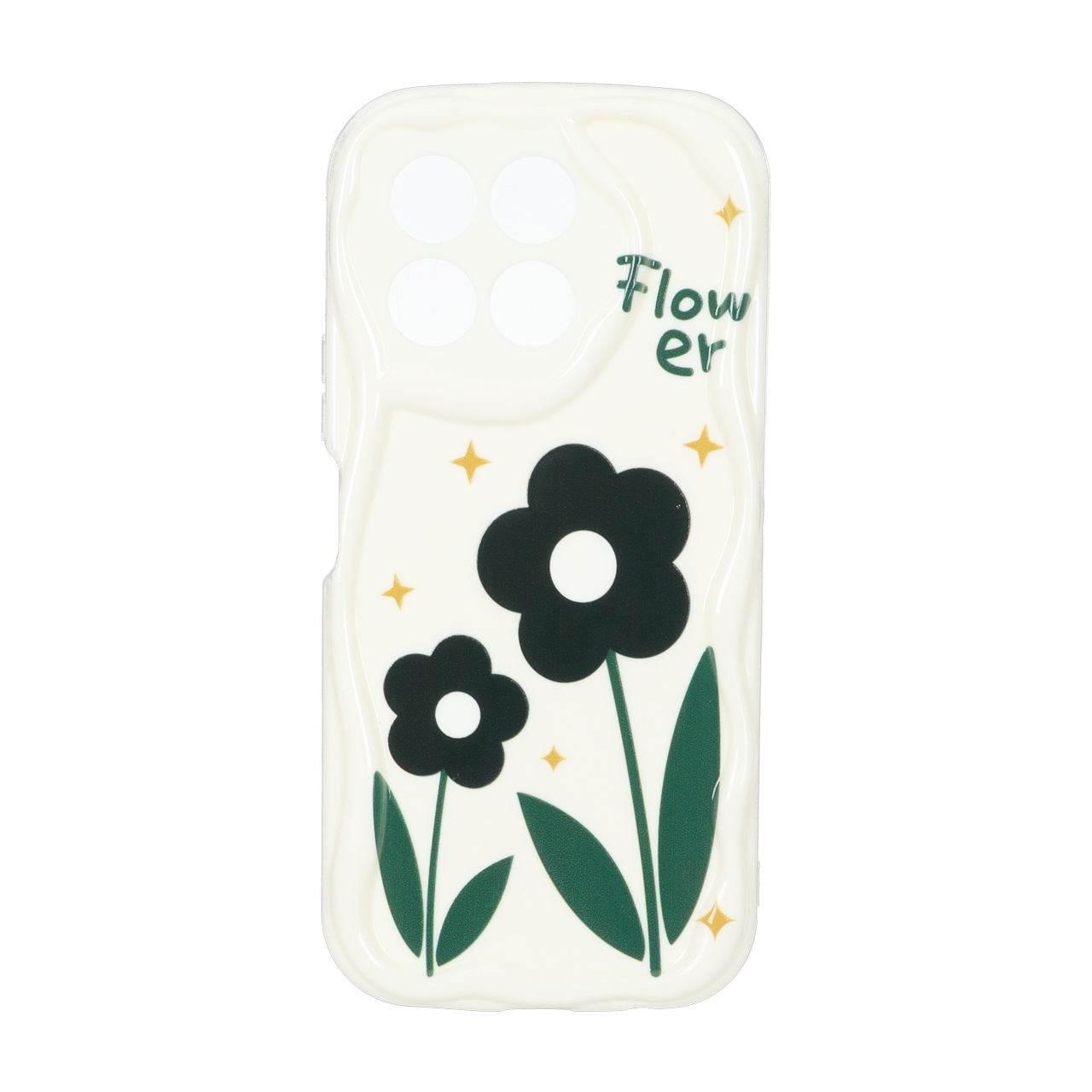 قاب کنگره‌ای ژله‌ای طرح گل Flower مناسب برای Honor X6b