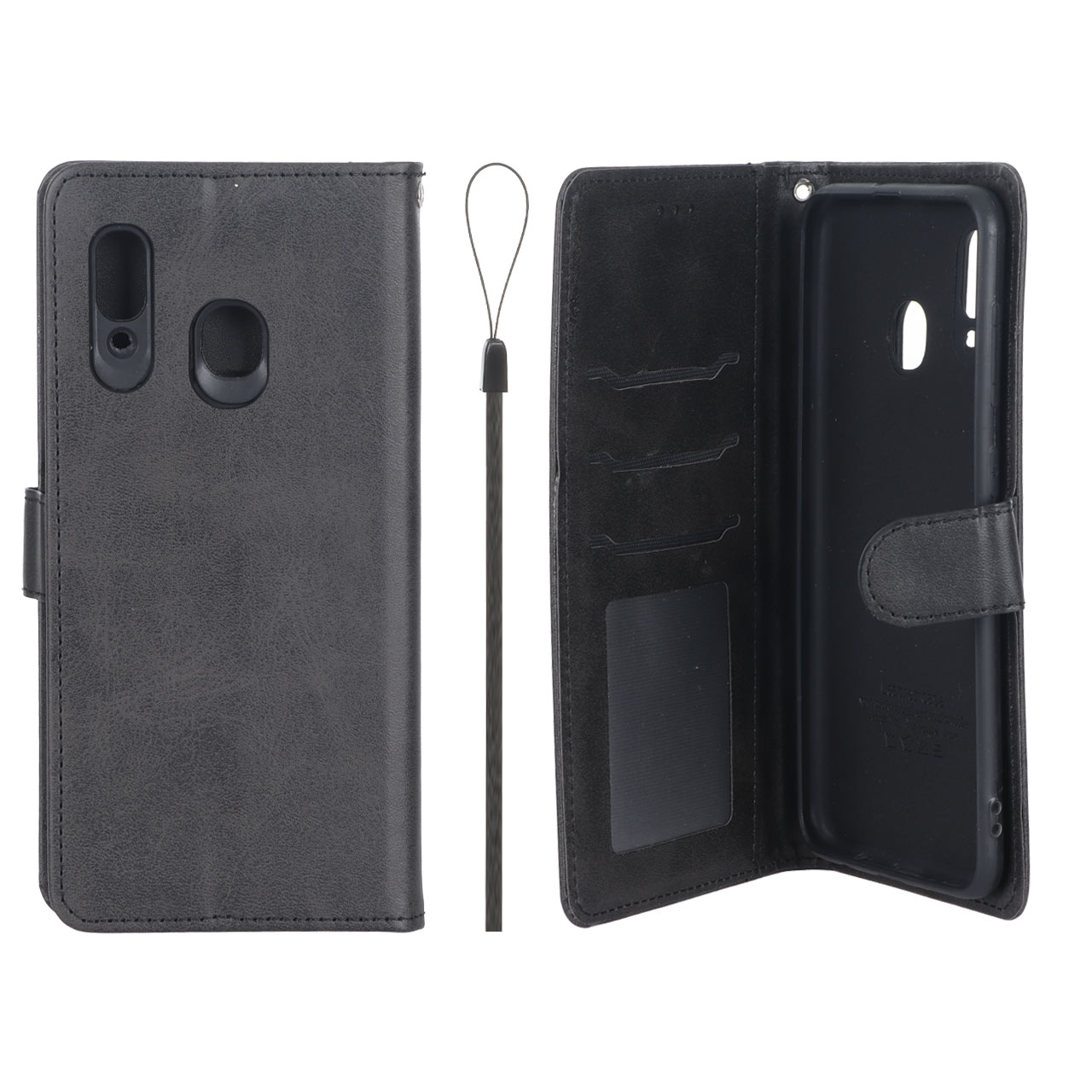 کیف موبایل مگنتی درجه یک داخل خز MNC Plus مدل Samsung Galaxy A30 / A20 - مشکی کد 1