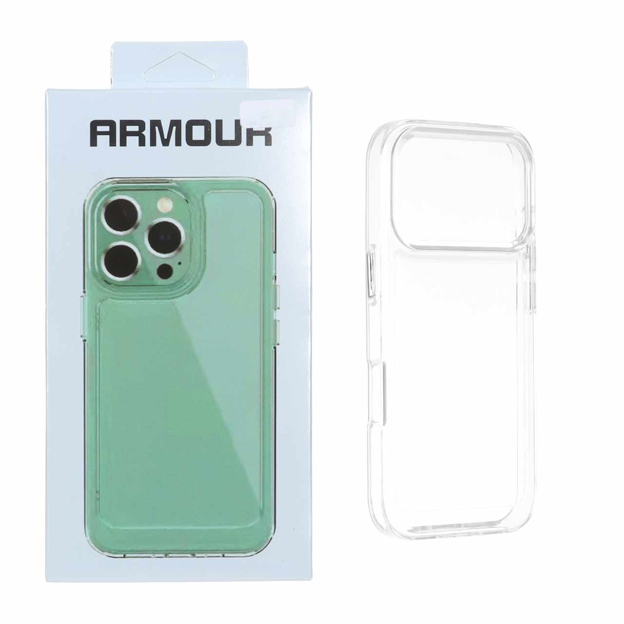 قاب Armour شفاف دور ژله ای مناسب برای آیفون 17 پرو مکس