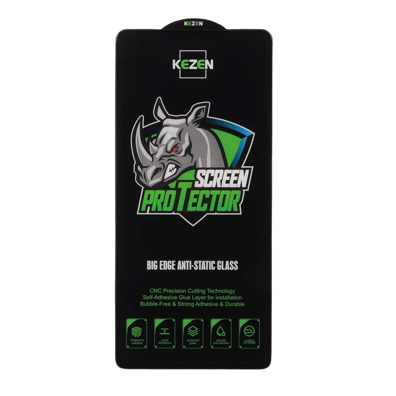محافظ صفحه نمایش شیشه ای Full Cover Kezen Anti Static Big Edge مناسب برای گوشی های Xiaomi Redmi Note 13 Pro 4G / Note 14S / Poco M6 Pro 4G
