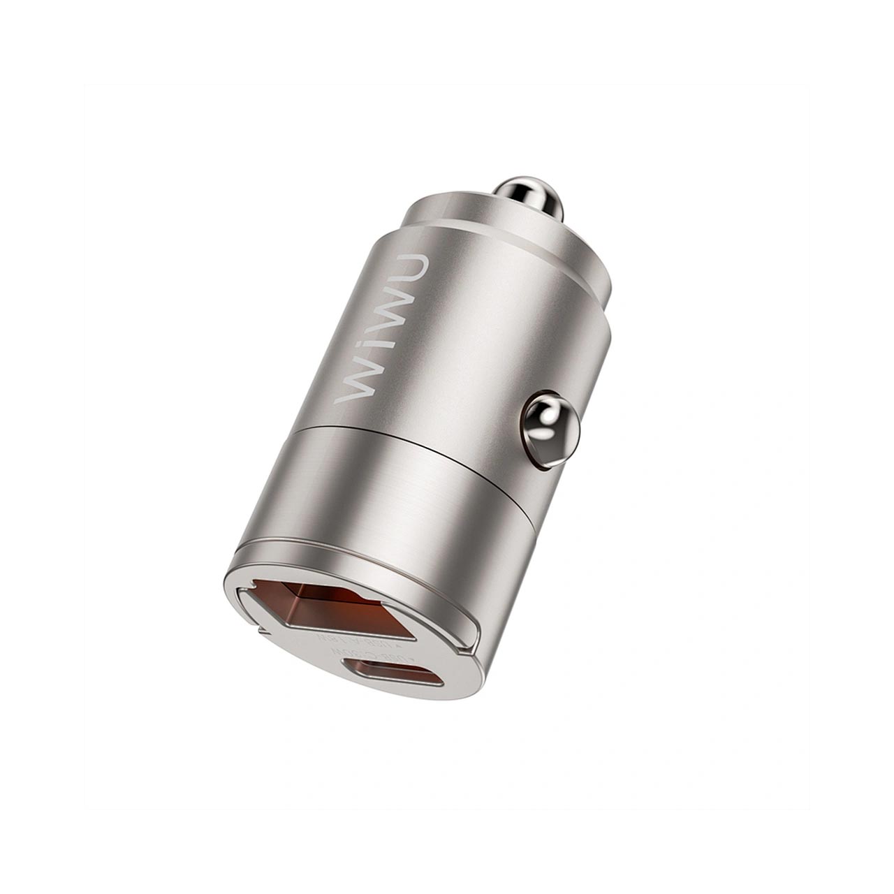 شارژر فندکی 30 وات PD و فست دو پورت Wiwu مدل Nano Wi-QC028 - بژ