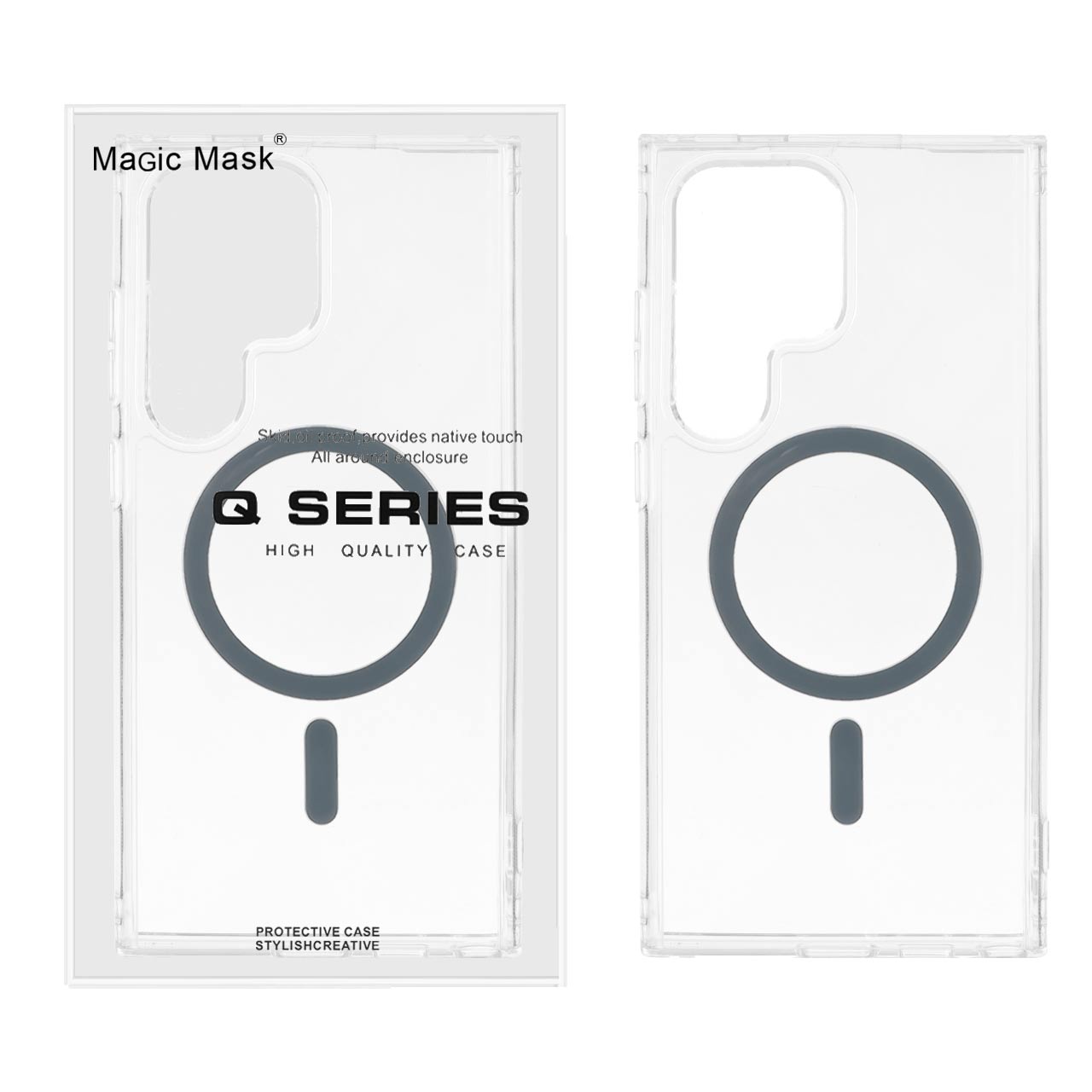 قاب اورجینال Magic Mask پشت سخت شفاف MagSafe مناسب برای سامسونگ گلکسی S24 Ultra
