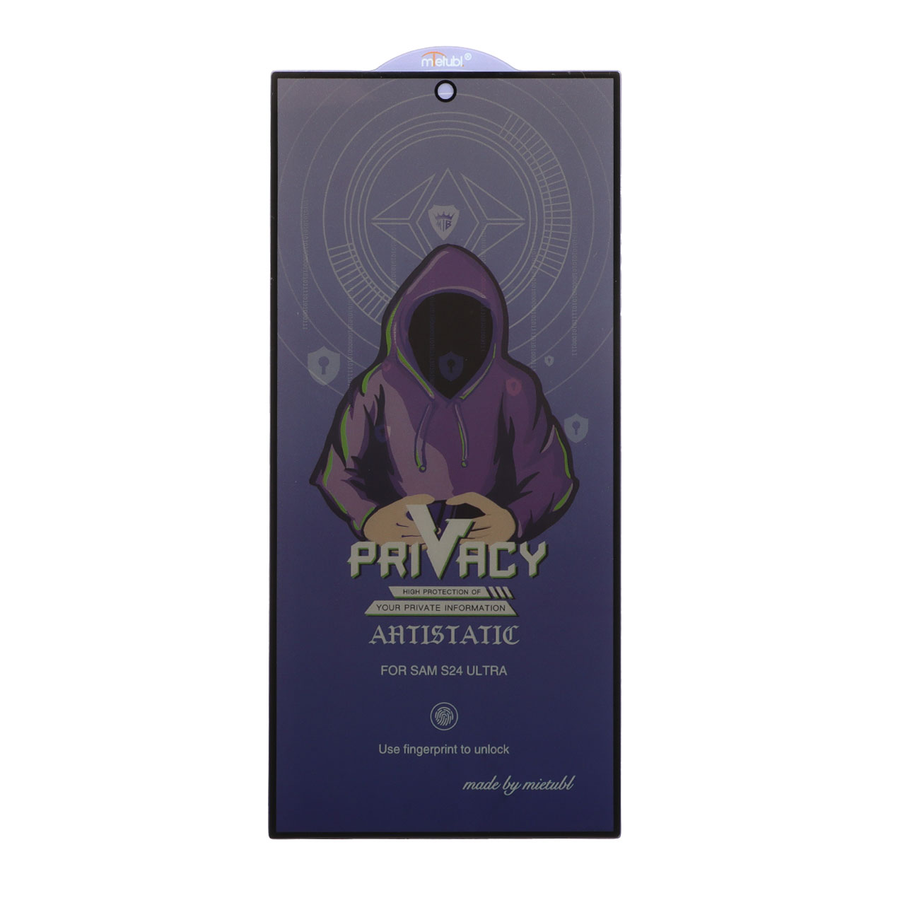 محافظ صفحه نمایش شیشه ای Full Cover Mietubl Anti Static Privacy مناسب برای سامسونگ گلکسی S24 Ultra