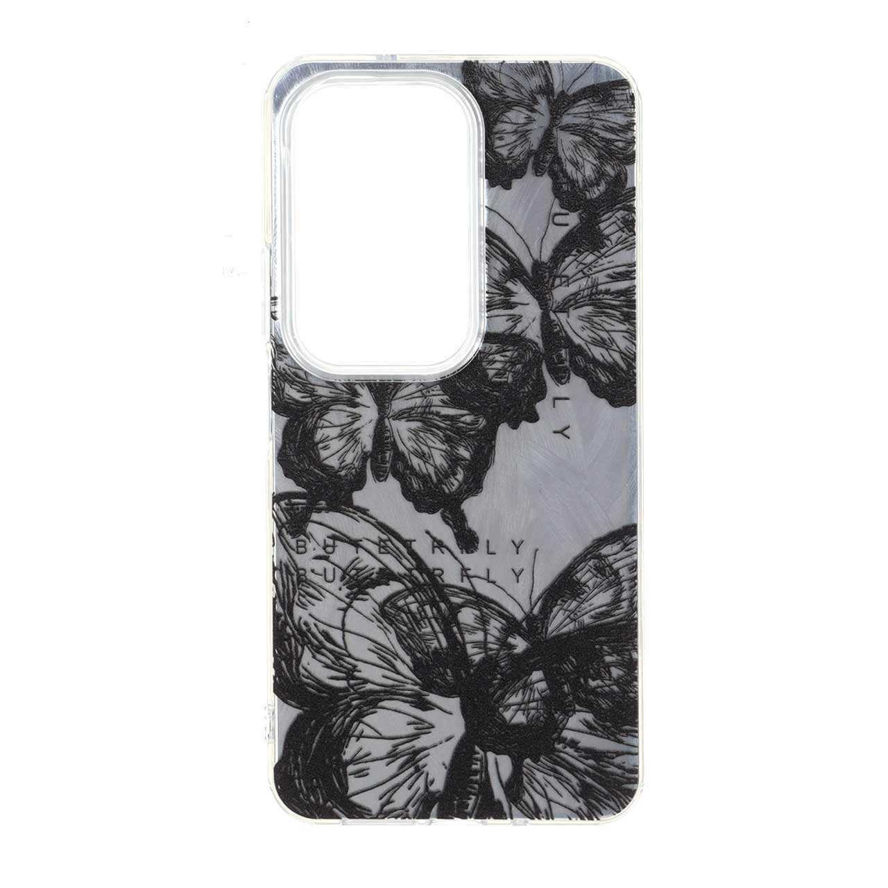قاب طرح پروانه اطلسی دور ژله ای مناسب برای شیائومی ردمی ۱۵ 4G
