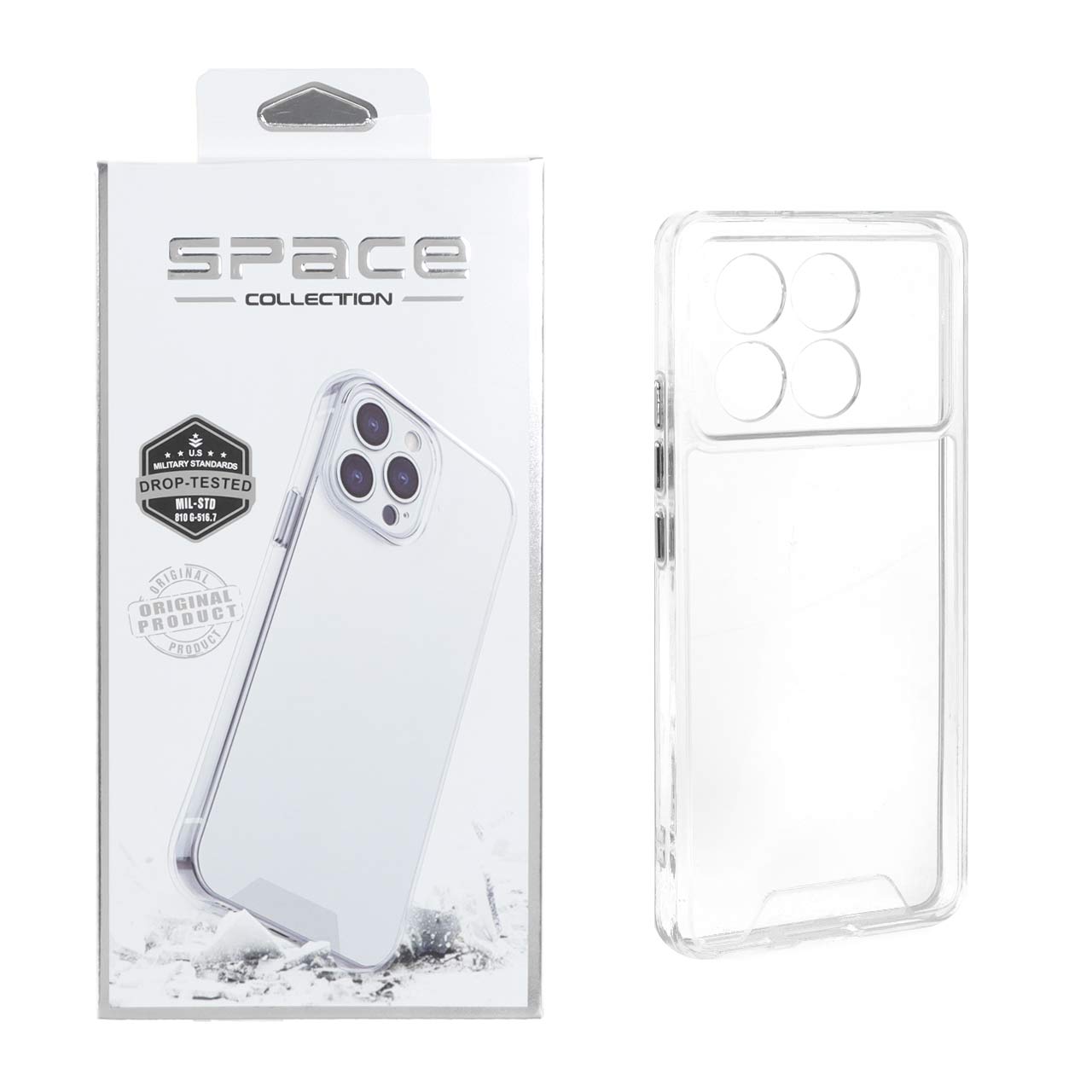 قاب شفاف اورجینال Space مناسب برای شیائومی پوکو X6 پرو 5G و ردمی K70E