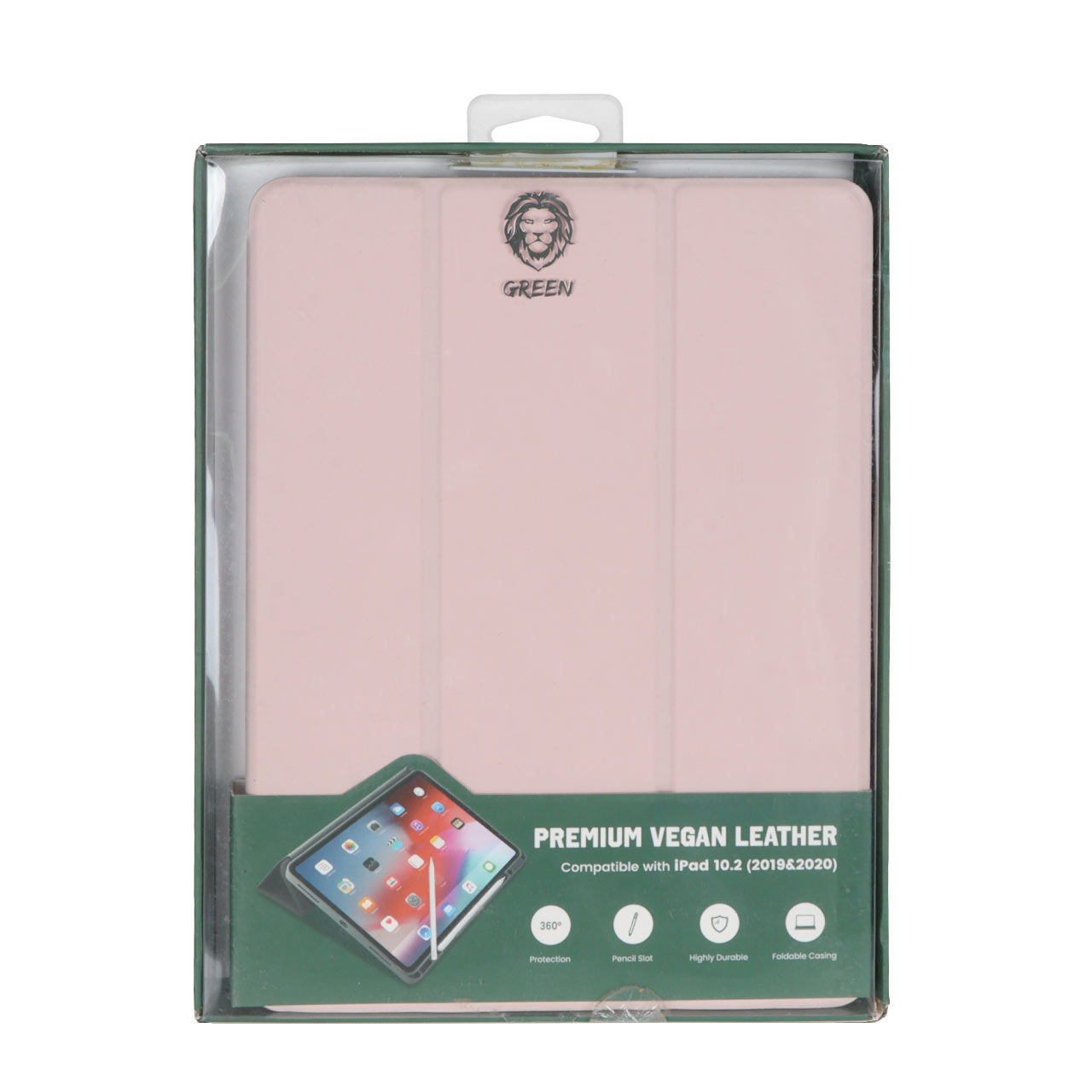 کاور 2019&2020 ipad ابعاد 10.2 اینچ Green Lion مدل GNLIPA102PK - صورتی
