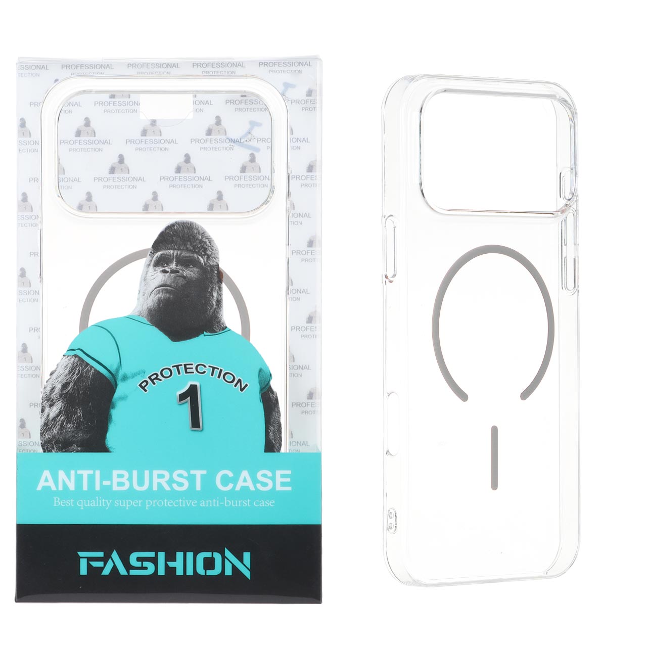 قاب شفاف Anti Burst دور ژله ای MagSafe مناسب برای آیفون 17 پرو مکس