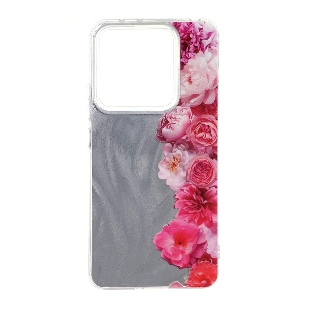 قاب طرح اطلسی Flower دور شفاف مناسب برای شیائومی ردمی نوت 14 4G