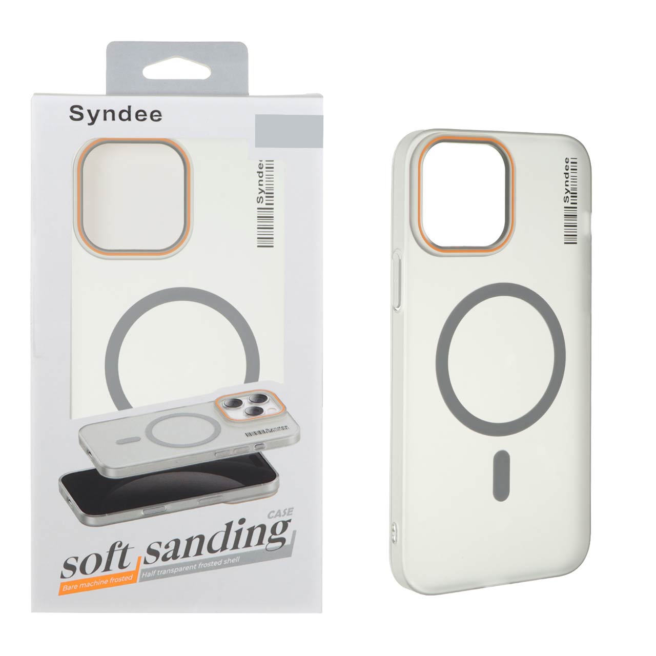 قاب اورجینال Syndee پشت مات MagSafe مدل Apple iPhone 13 Pro Max - خاکستری (پک دار)