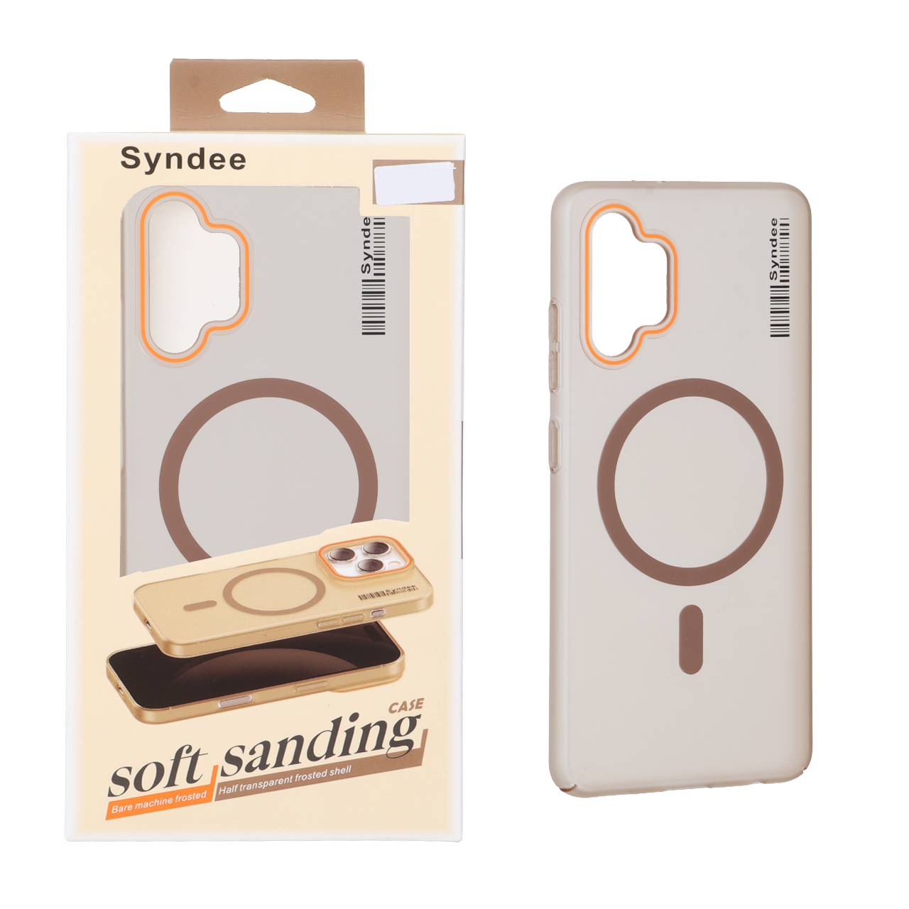 قاب مگ سیف مات Syndee قهوه ای مناسب برای سامسونگ گلکسی A32 4G