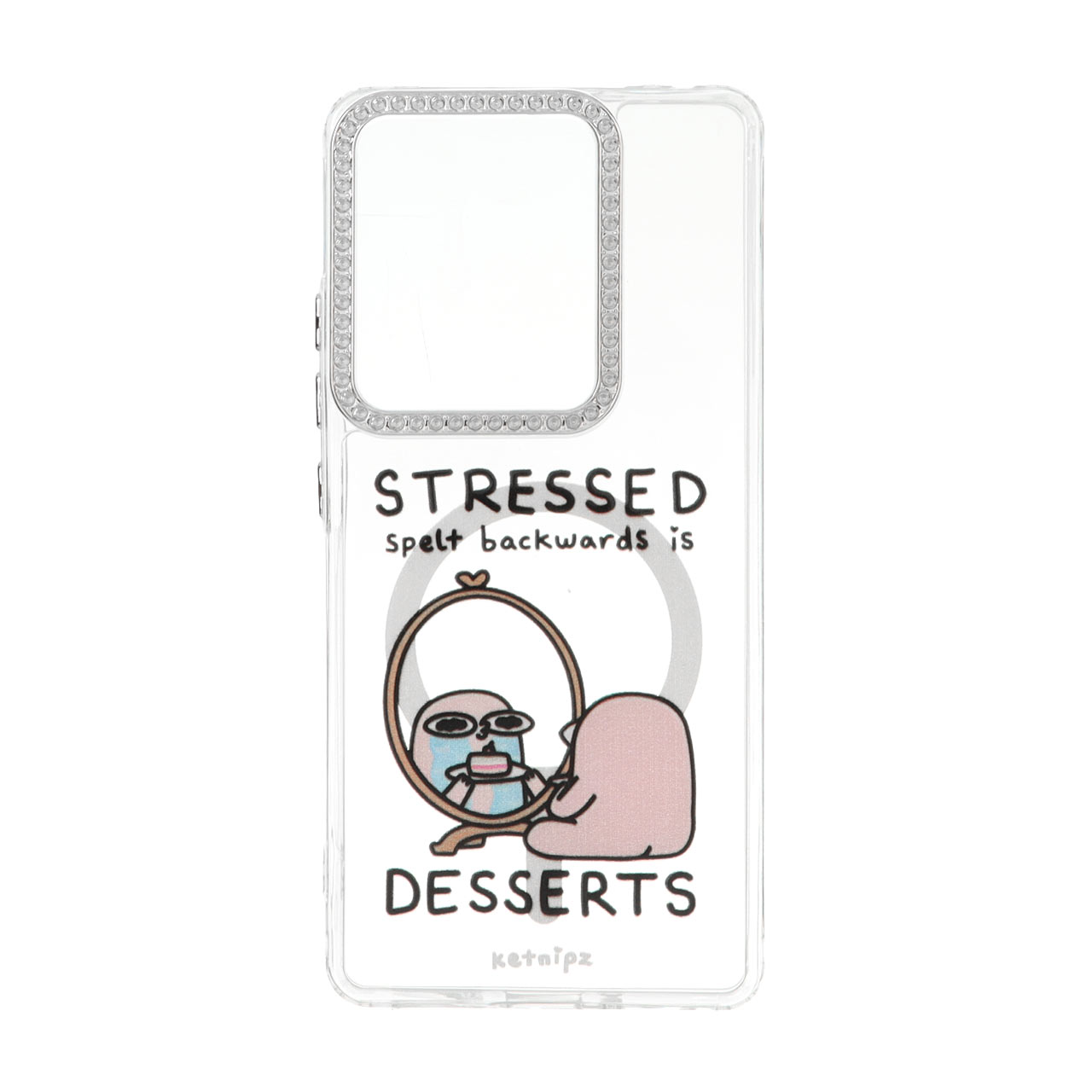قاب طرح Stressed Desserts مگ سیف دور لنز نگین دار شفاف مناسب برای شیائومی ردمی نوت 14 اس، ردمی نوت 13 پرو 4 جی و پوکو ام 6 پرو 4 جی