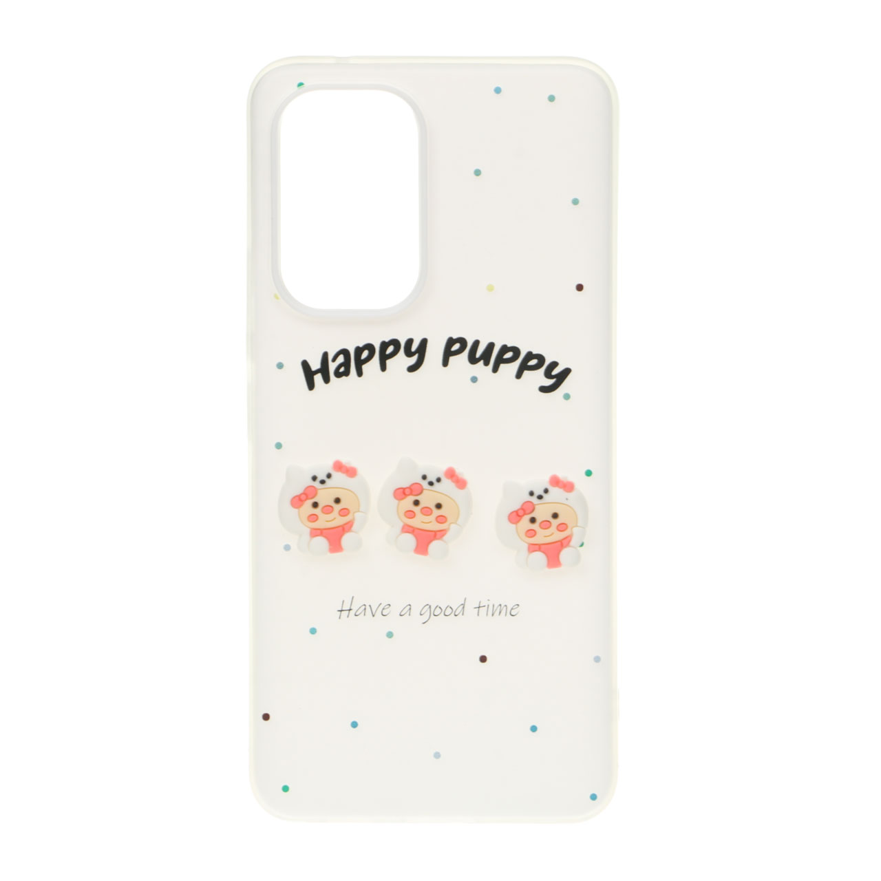 قاب عروسکی طرح Happy Puppy برجسته مناسب برای سامسونگ گلکسی A53
