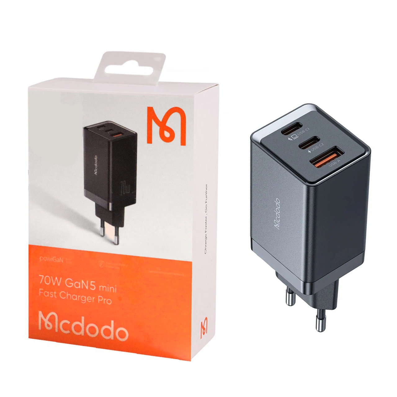 شارژر فست شارژ 70 وات Mcdodo مدل CH-154 سه پورت PD مشکی
