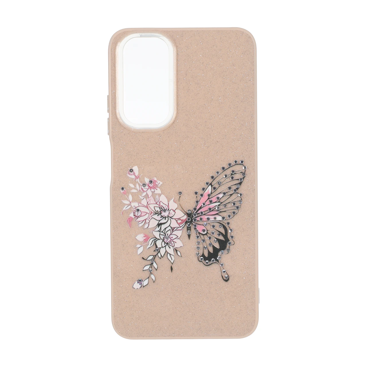 قاب اکلیلی ButterFly نگین دار Xiaomi Redmi Note 12S / Xiaomi Redmi Note 11 4G / Redmi Note 11S - نسکافه ای