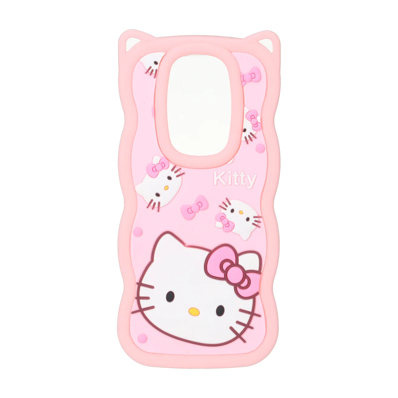 قاب طرح برجسته Hello Kitty گوش دار کنگره‌ای مناسب برای شیائومی ردمی نوت 8 پرو