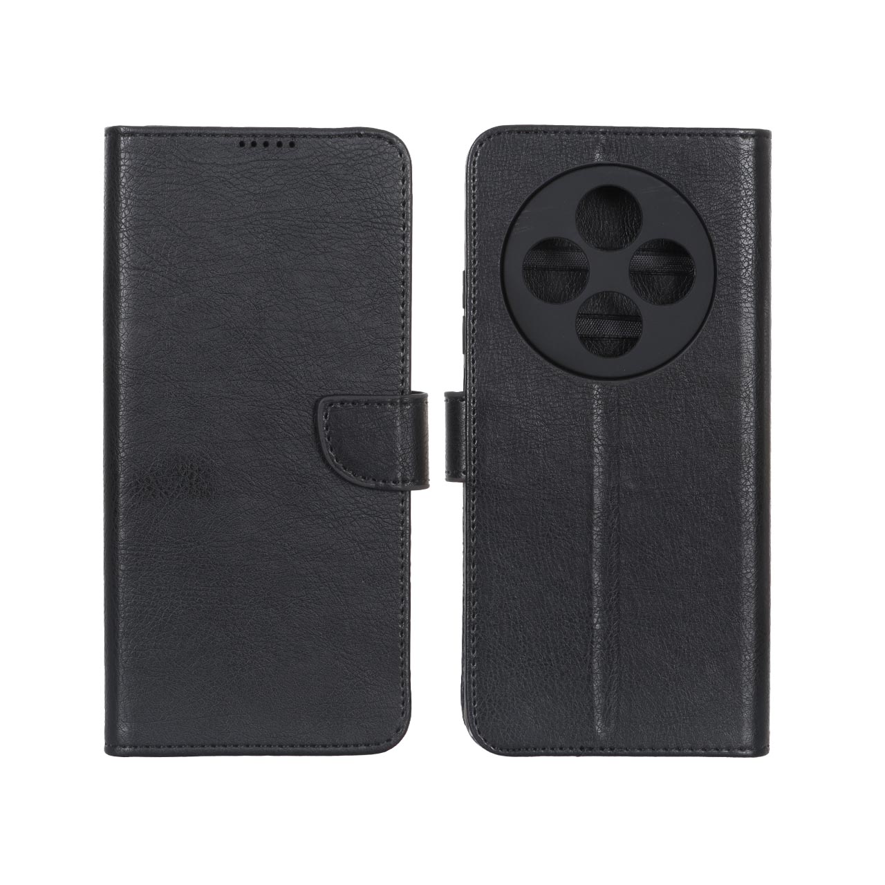 کیف چرمی مگنتی محافظ لنزدار KRF مشکی مناسب برای شیائومی Redmi 14C / Redmi A4 / Poco C75