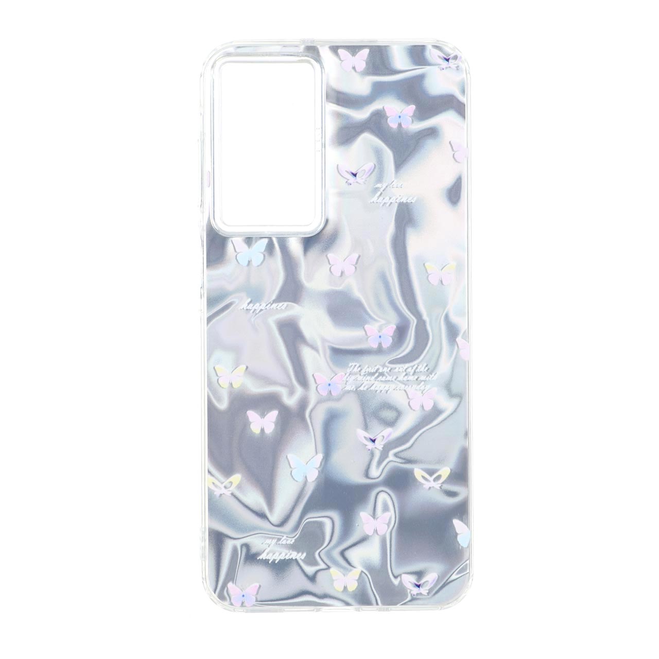 قاب طرح Silver Cloud پروانه ای دور ژله ای مناسب برای سامسونگ گلکسی A17 و سامسونگ گلکسی A26