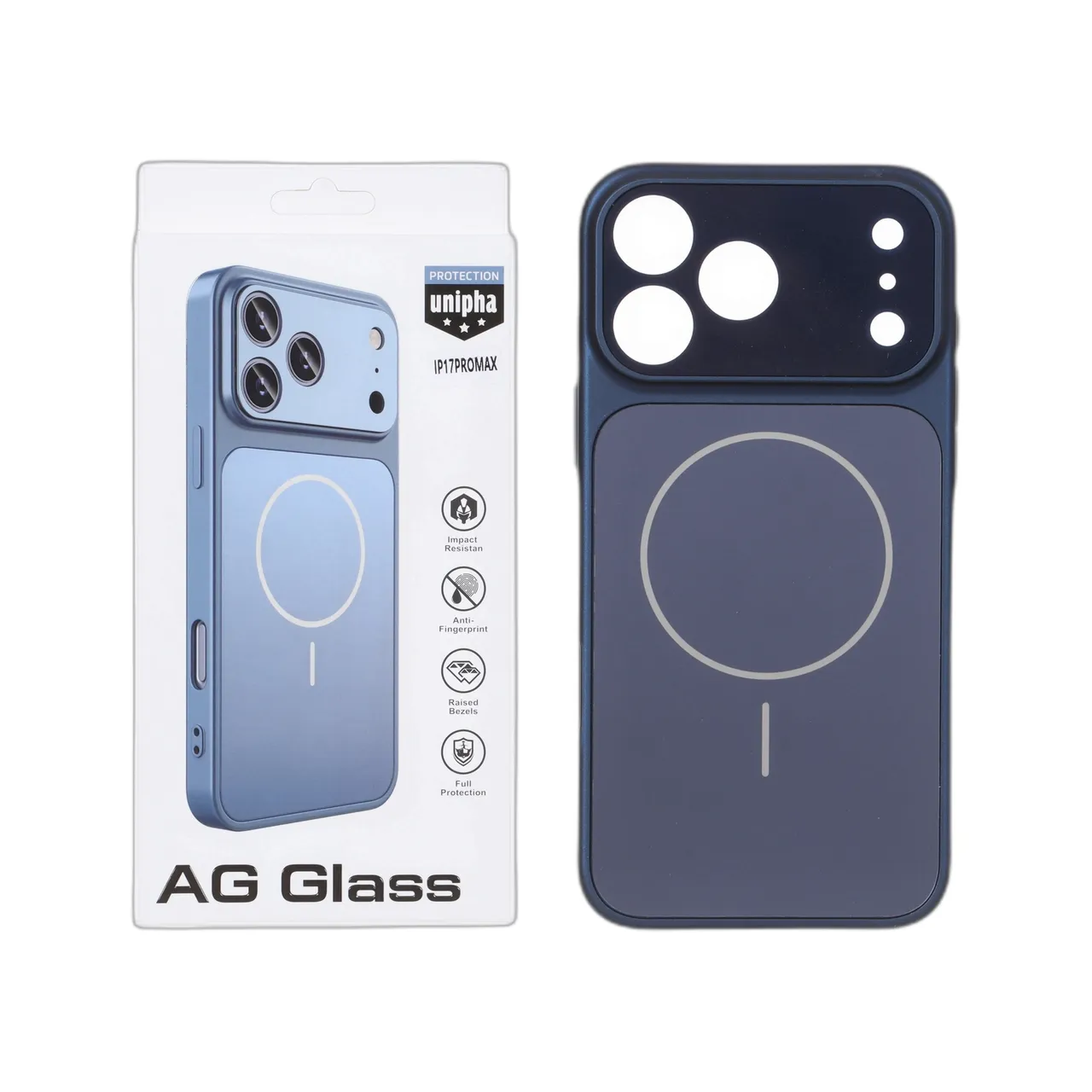 قاب AG Glass مگ سیف محافظ لنز برجسته مناسب برای آیفون 17 پرو مکس