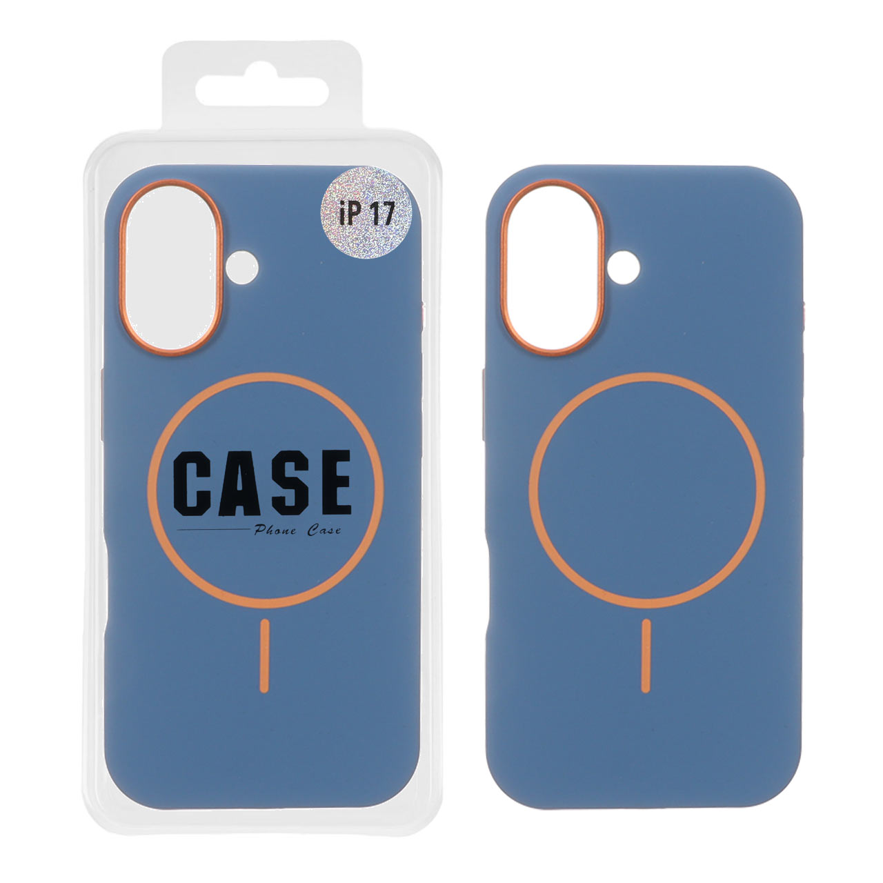 قاب سیلیکونی پاک کنی اورجینال درجه یک MagSafe لنز فلزی Apple iPhone 17 - آبی تیره