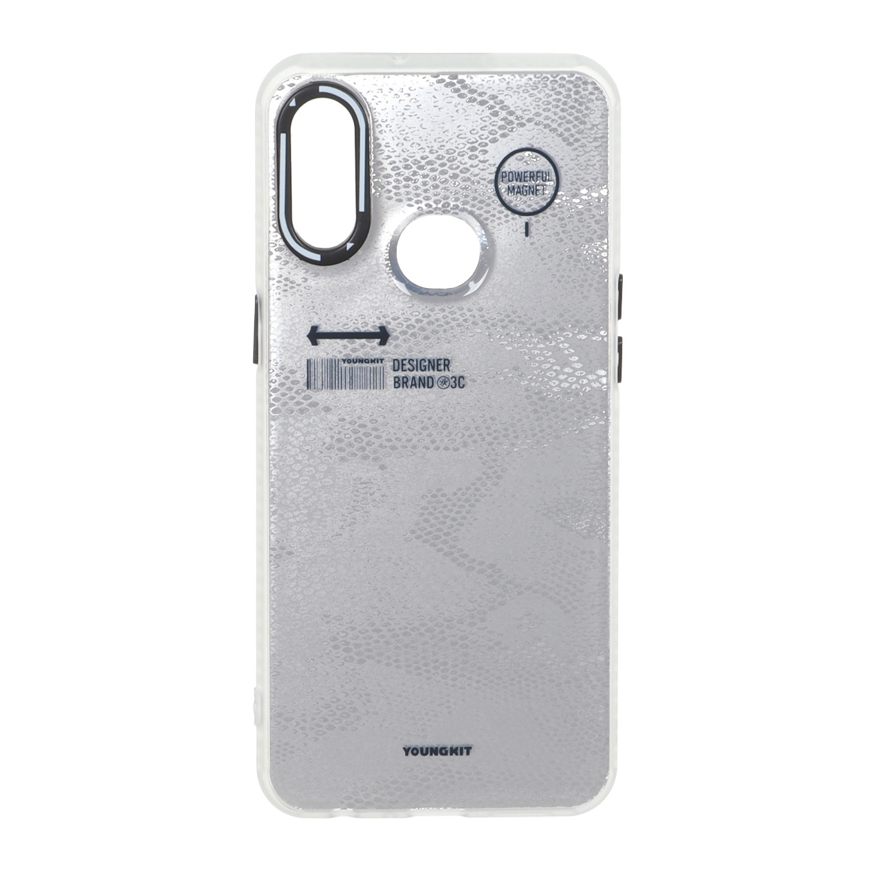 قاب Youngkit طرح بارکد پوست ماری دور مات مناسب برای سامسونگ گلکسی A10s