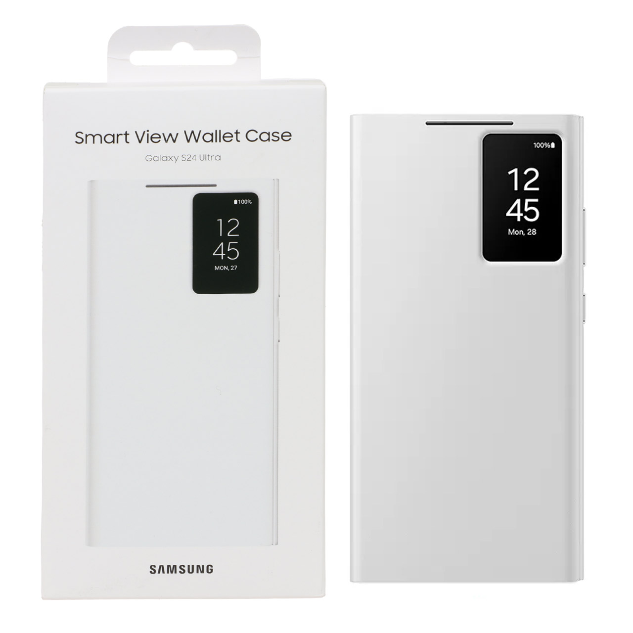 کیف هوشمند اورجینال سامسونگ Smart View Wallet Case مناسب برای گلکسی S24 اولترا - سفید