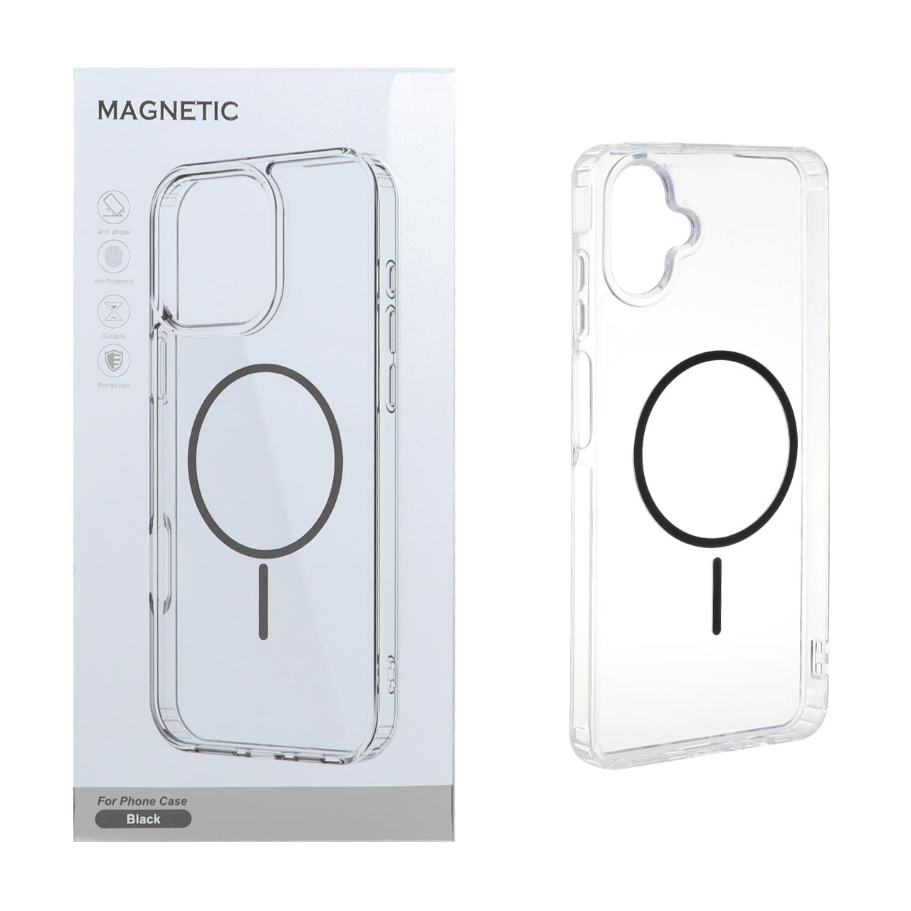 قاب Magnetic MagSafe دور ژله ای مشکی مناسب برای سامسونگ گلکسی A06
