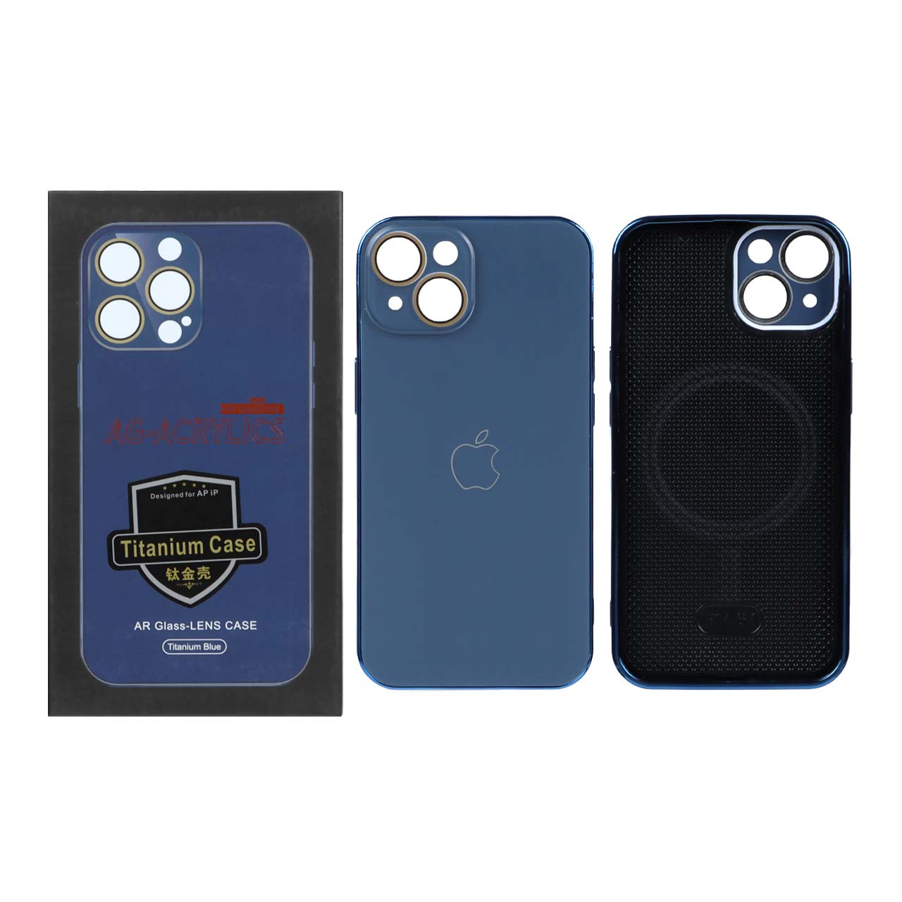 قاب AG ACRYLICS محافظ لنز گلس Magsafe مدل Apple iPhone 13 / iPhone 14 - سرمه ای (پک دار)
