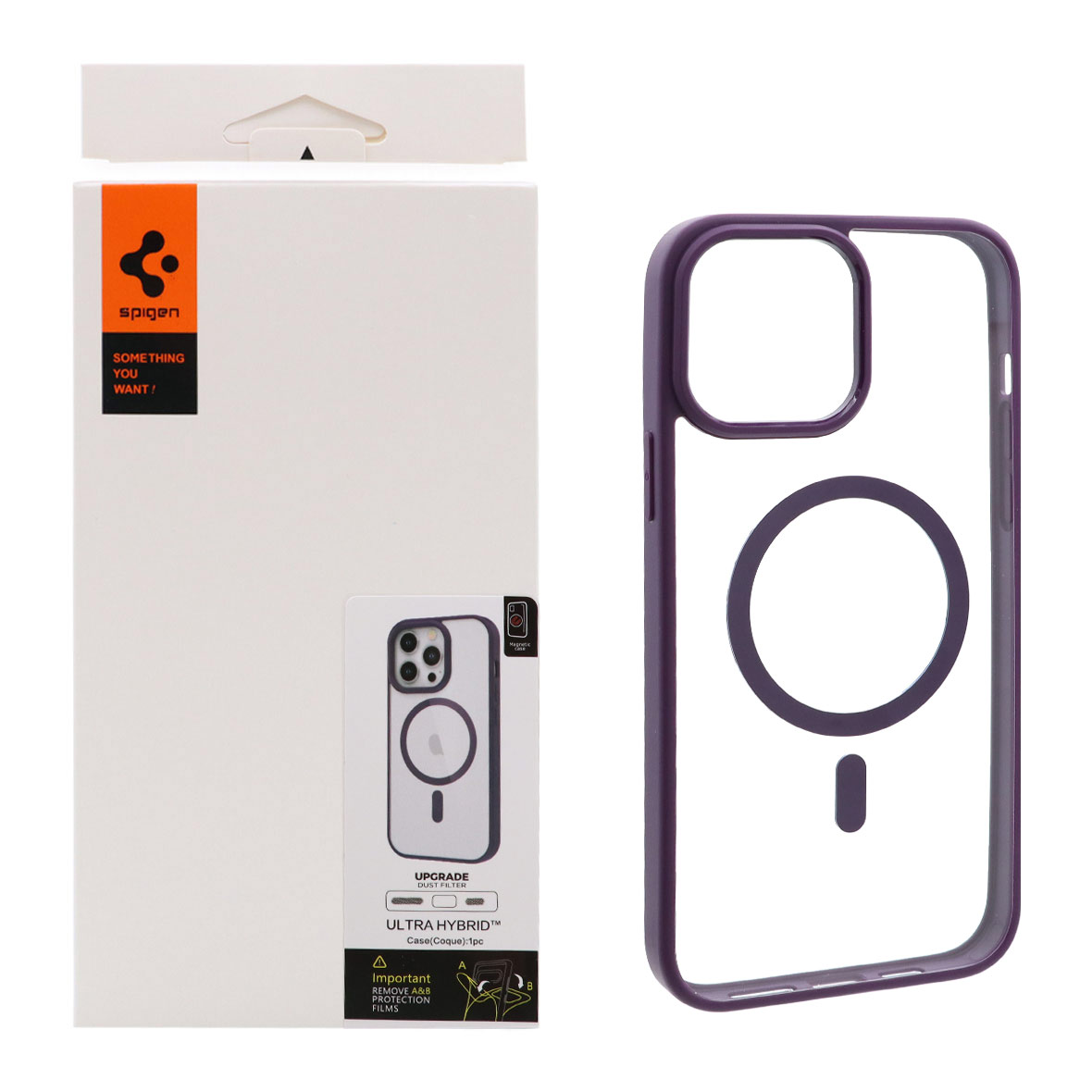 قاب مگ سیف Spigen مدل Ultra Hybrid با توری اسپیکر فلزی مناسب برای آیفون 13 پرو مکس