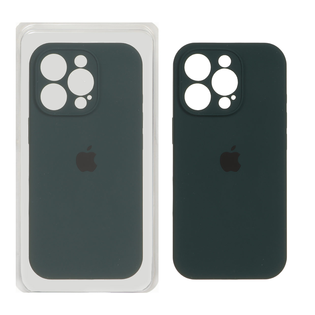 قاب سیلیکونی پاک کنی اورجینال ++A مدل Apple iPhone 16 Pro - سبز تیره (پک دار)