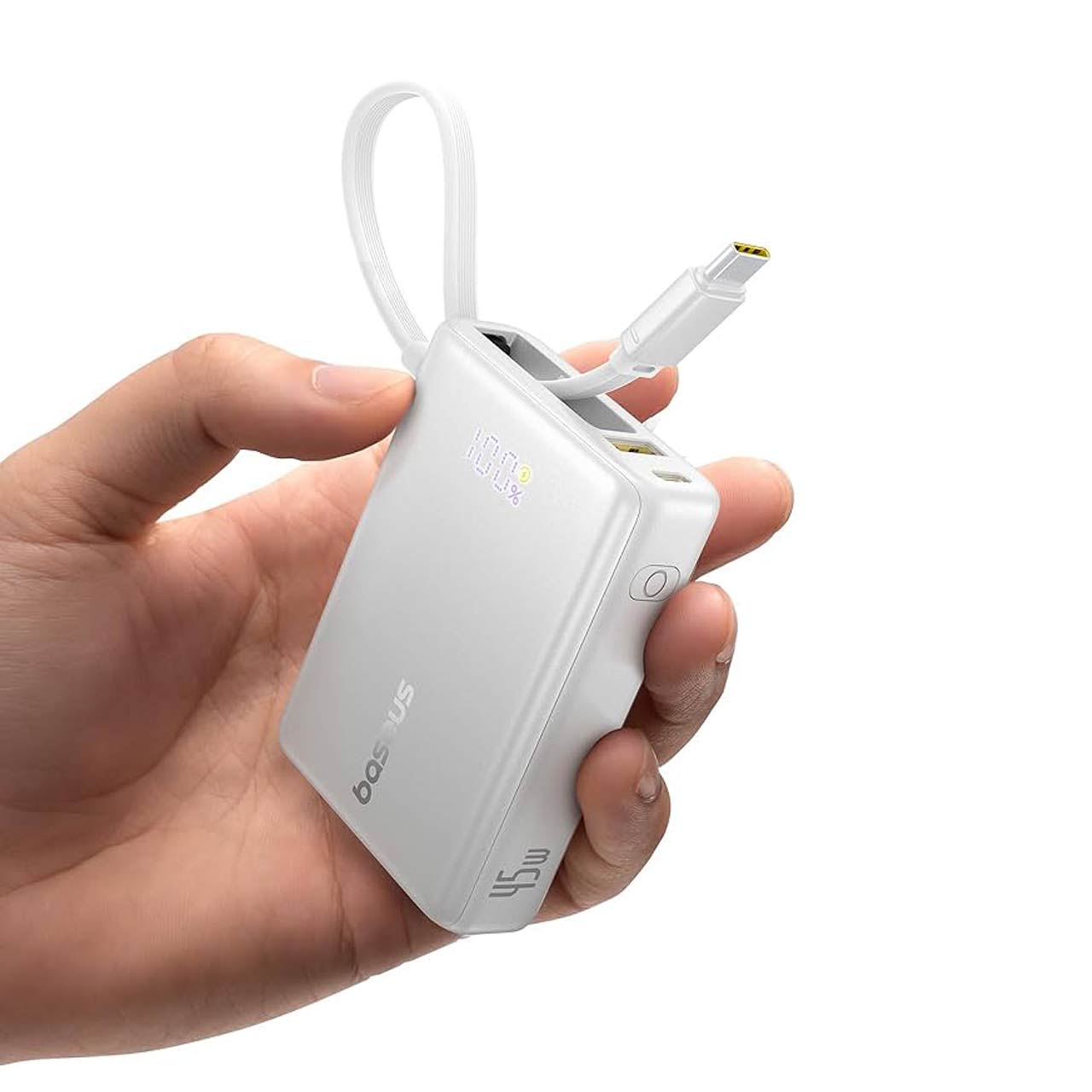 پاوربانک فست شارژ 45 وات Baseus مدل PicoGO PPPG-1W45C با ظرفیت 10000 میلی آمپر ساعت سفید