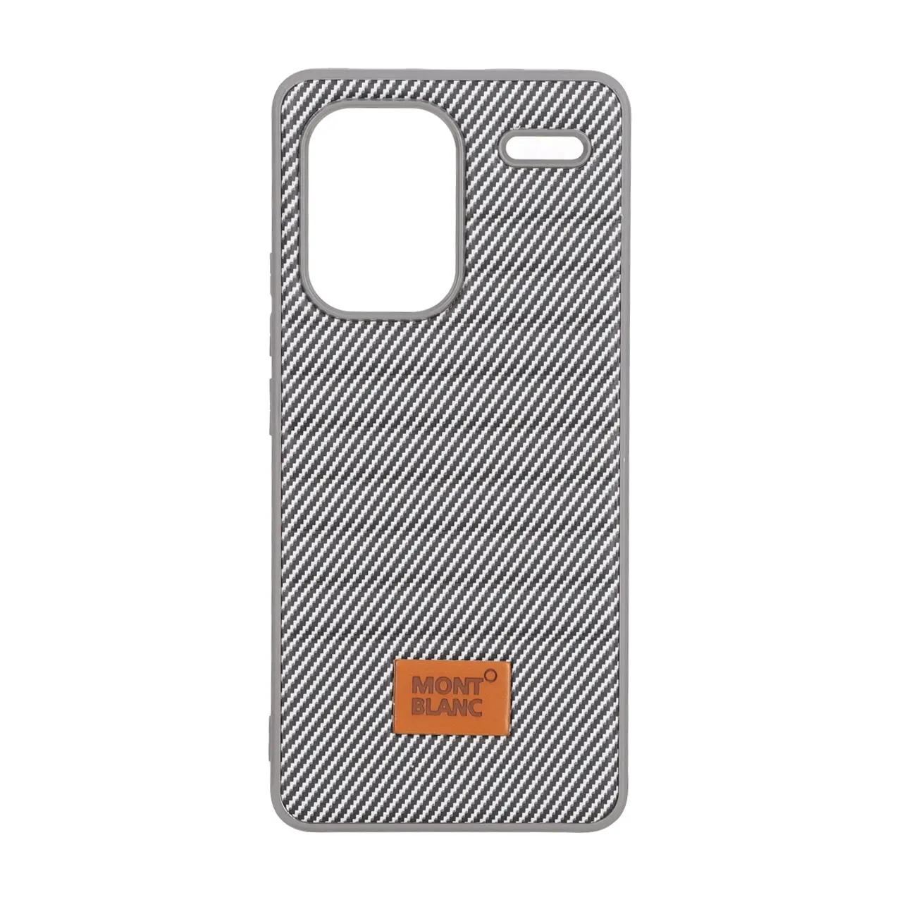قاب Mont Blanc پافری طرح هاشور Xiaomi Redmi Note 13 Pro Plus 5G - خاکستری کد 1