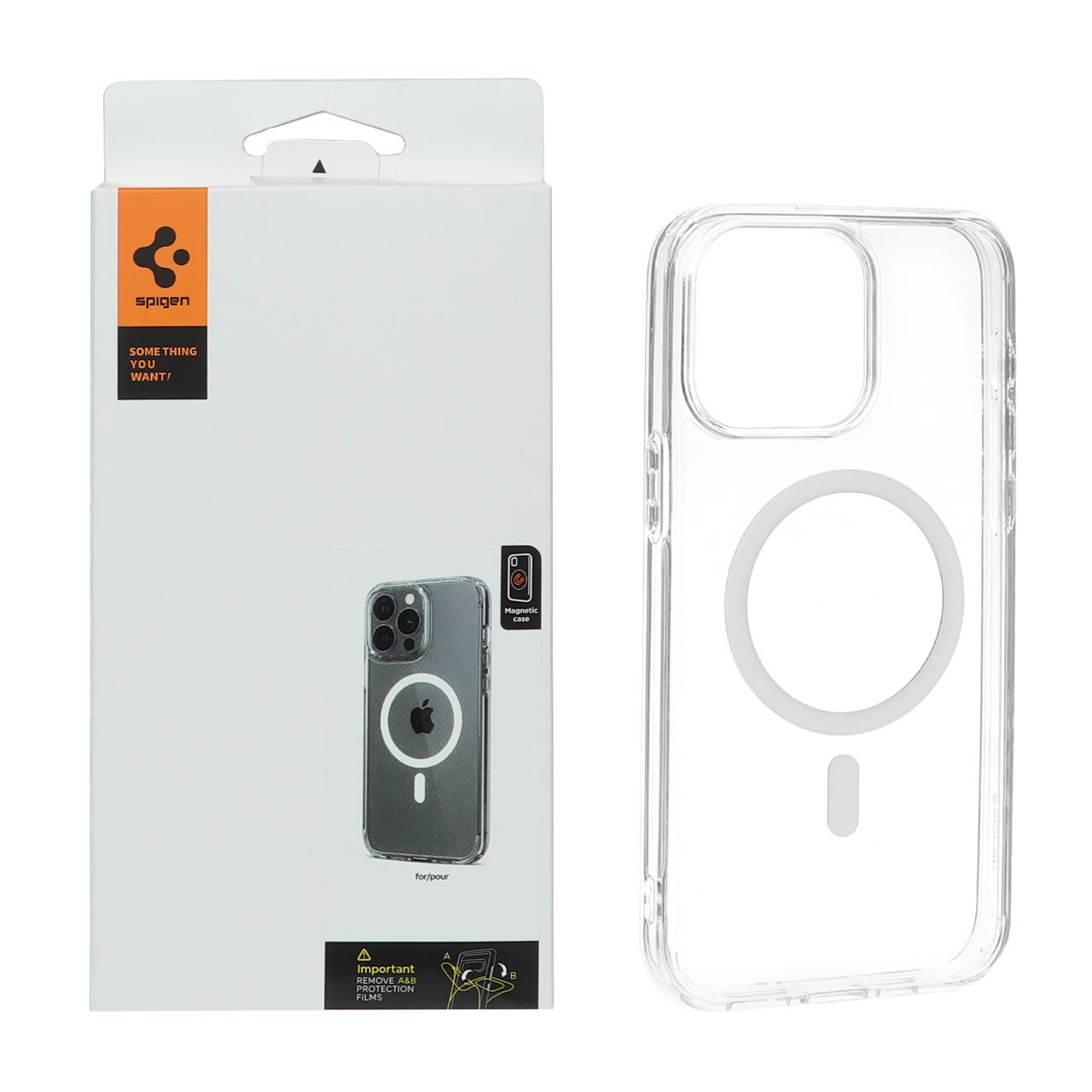 قاب شفاف مگ سیف Spigen اورجینال مناسب برای آیفون 13 و آیفون 14