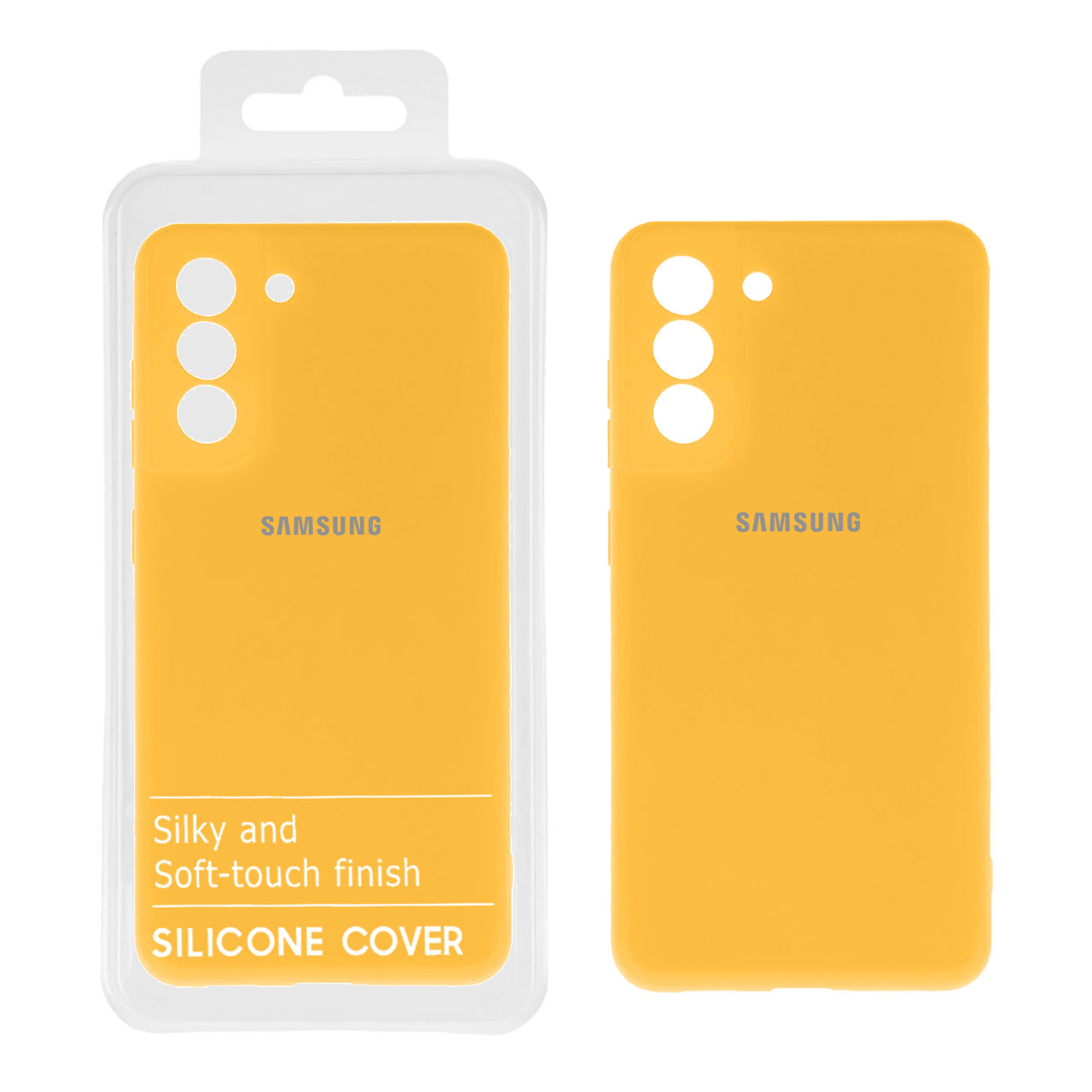 قاب نیو سیلیکون محافظ لنزدار RFF مدل Samsung S21 FE - زرد کد 9 (پک دار)