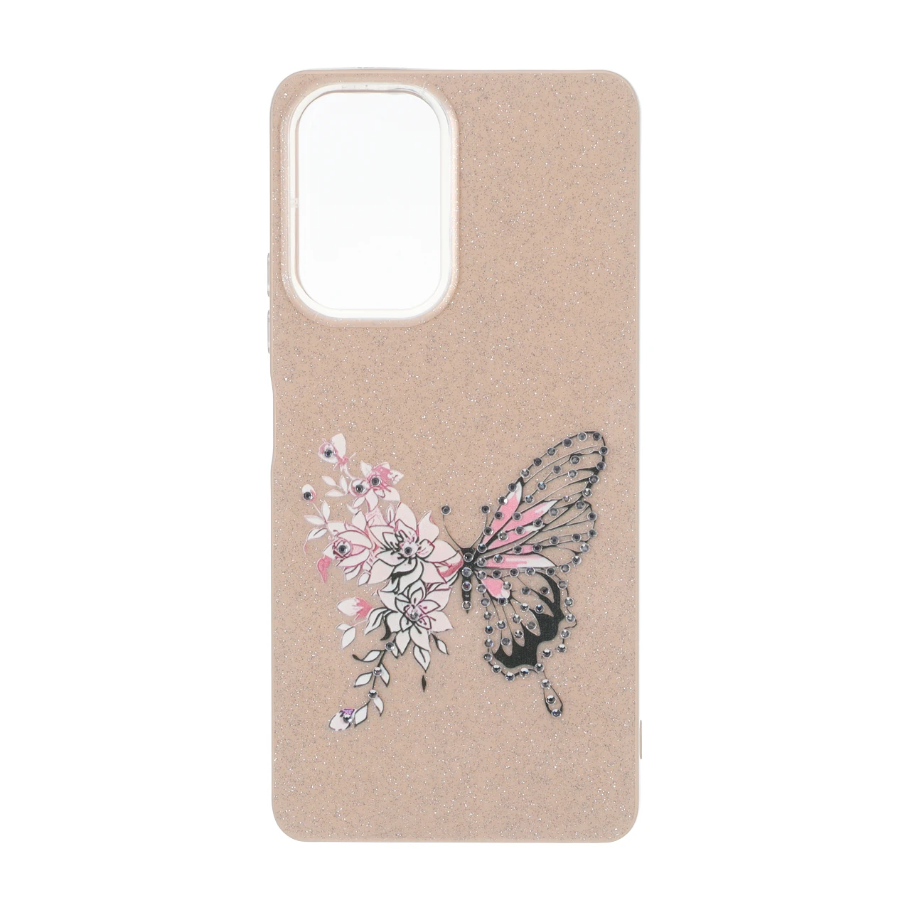 قاب اکلیلی ButterFly نگین دار Xiaomi Redmi Note 10 Pro 4G / Redmi Note 10 Pro Max - نسکافه ای
