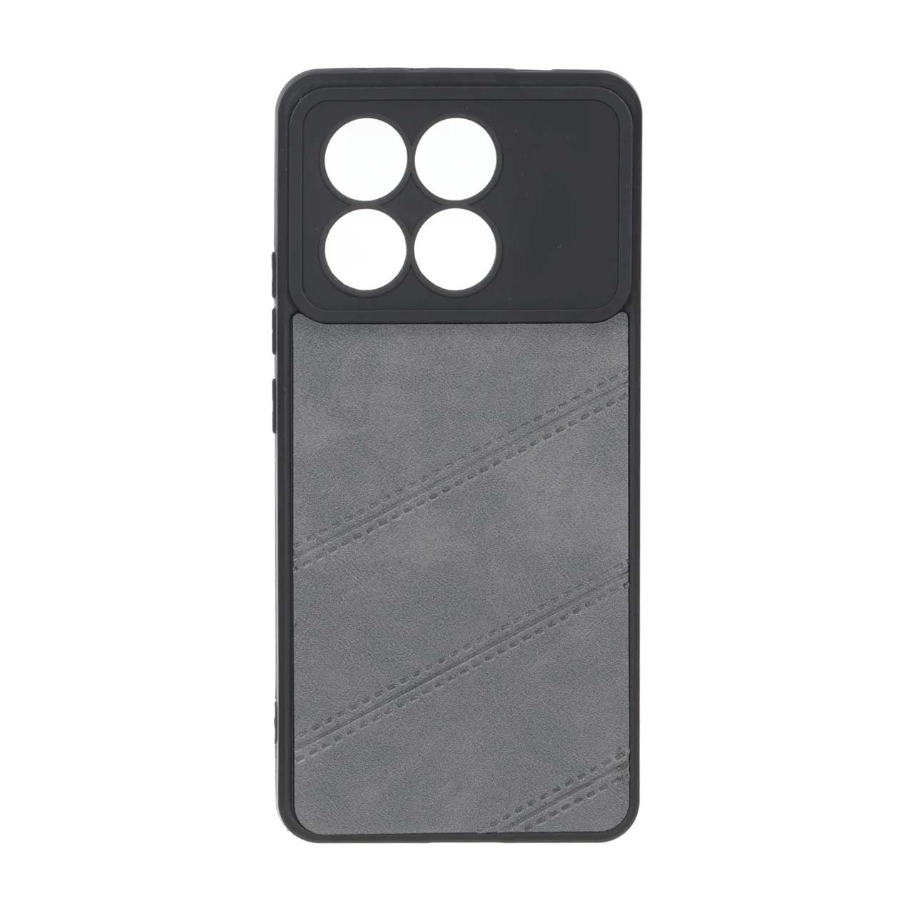 قاب طرح چرم مورب طوسی مناسب برای شیائومی پوکو X6 پرو 5G و ردمی K70E