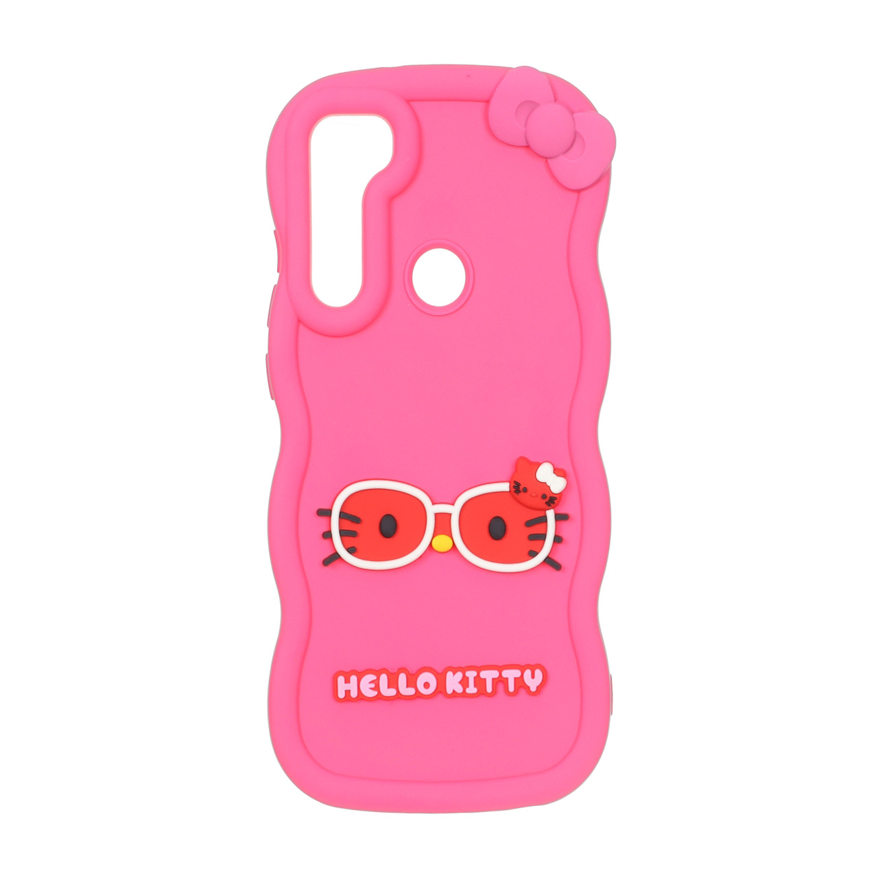قاب طرح Hello Kitty عینکی سیلیکونی کنگره‌ای مناسب برای شیائومی ردمی نوت 8