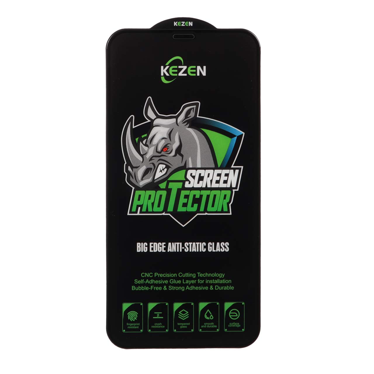 محافظ صفحه نمایش شیشه ای فول کاور Kezen آنتی استاتیک بیگ اج مناسب برای آیفون 11 و آیفون XR